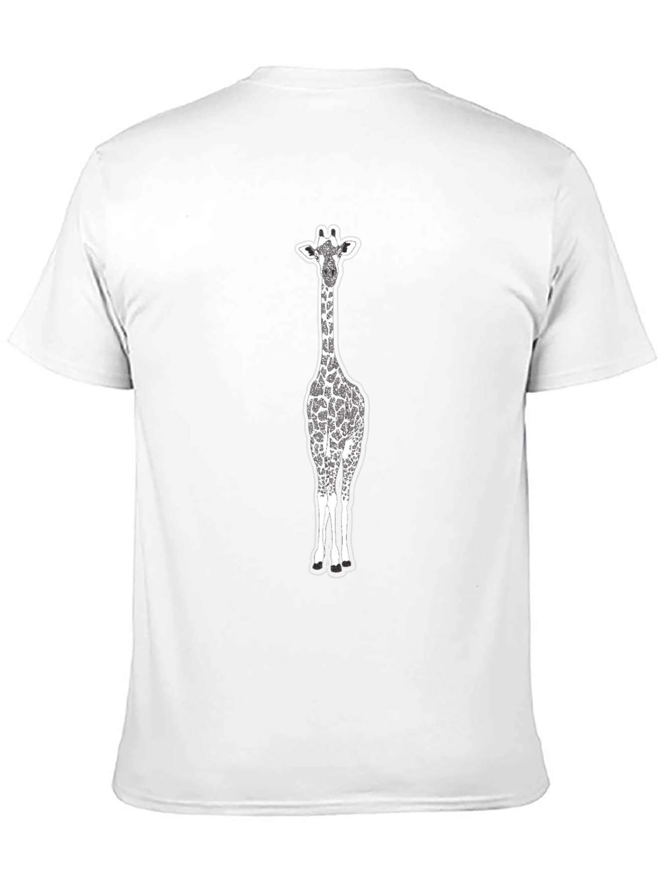 Black Giraffe Graphic Black Cotton T-Shirt view 11