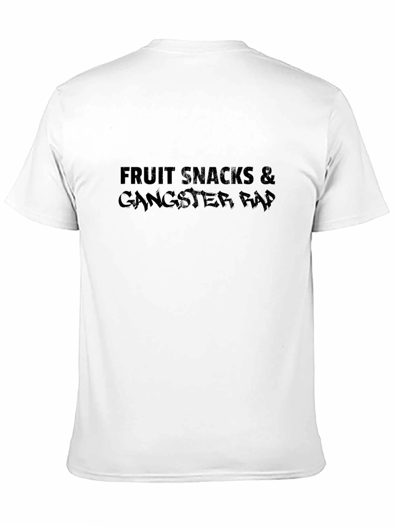 Black Fruit Snacks & Gangster Rap Black T-Shirt view 11