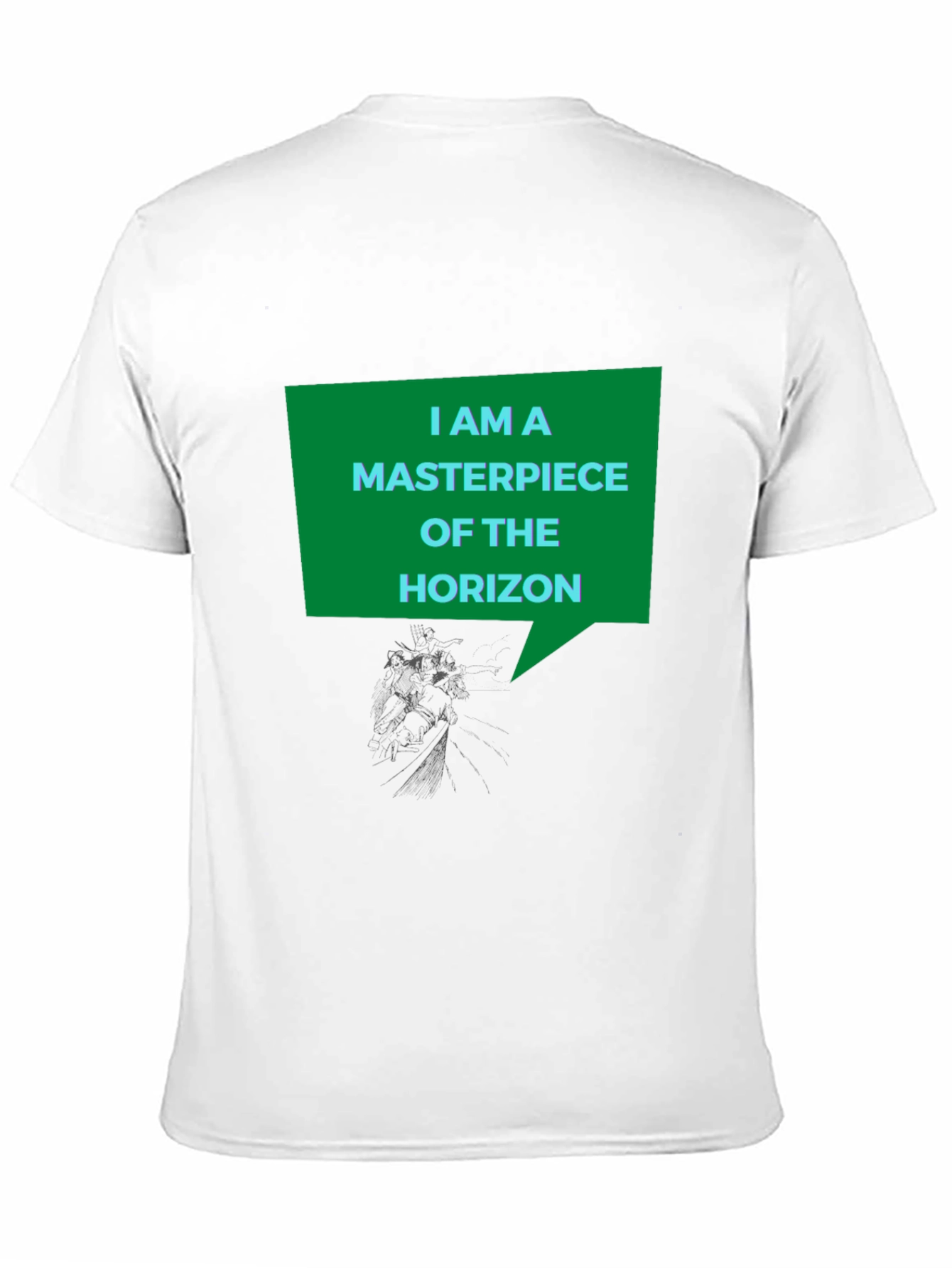 Black Masterpiece of the Horizon Graphic T-Shirt view 11