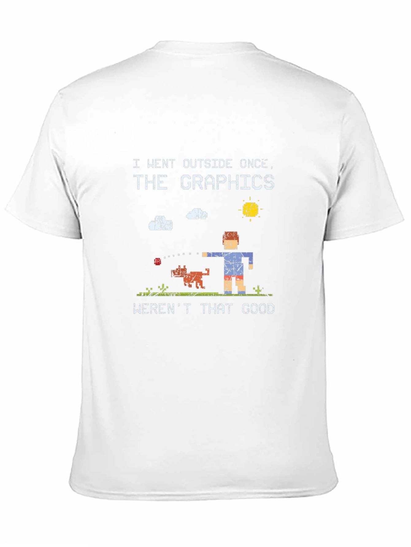 Black Funny Gamer Graphic Tee - "Outside Graphics" Black T-Shirt view 11