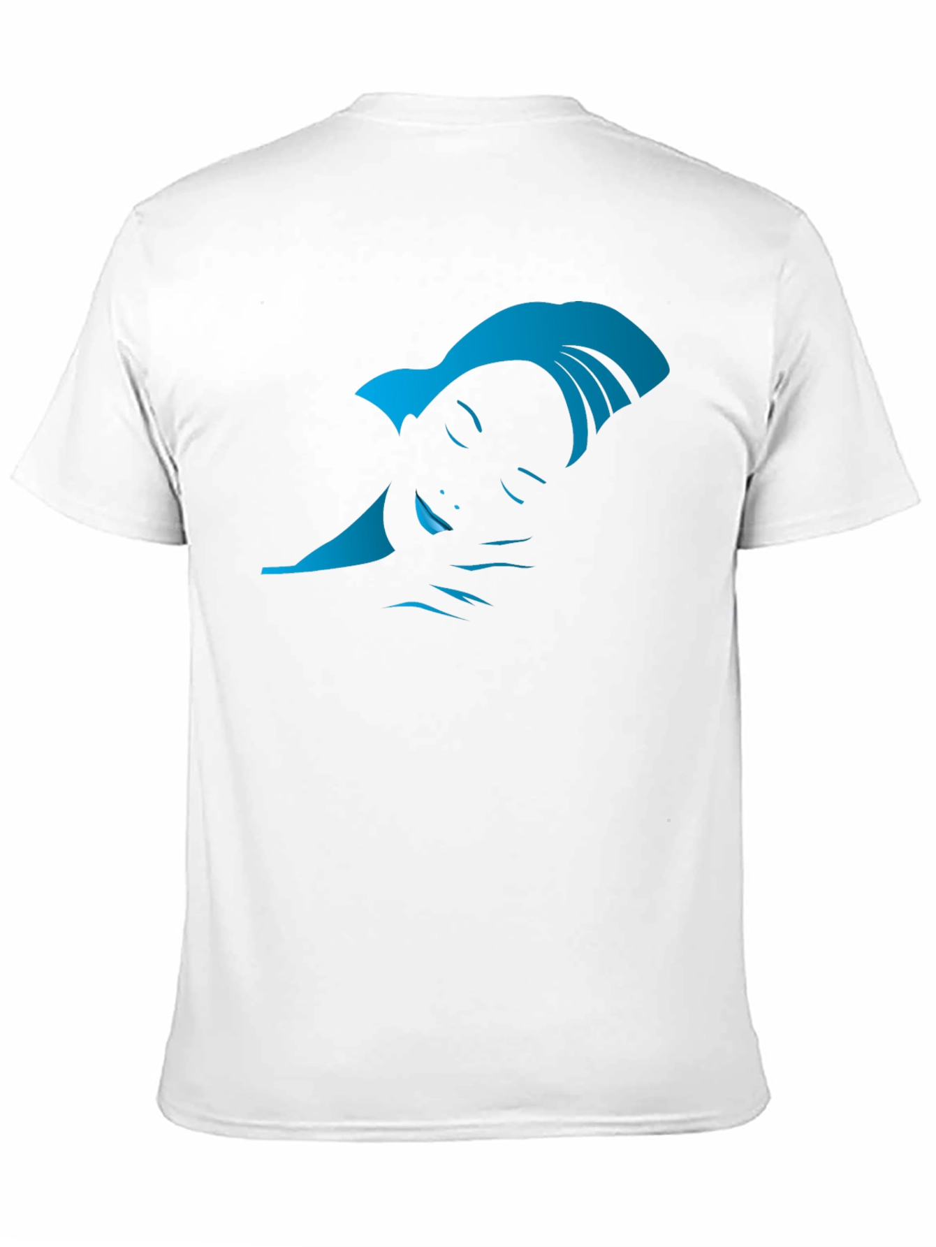 Stylized Woman Graphic Tee - Black - 11