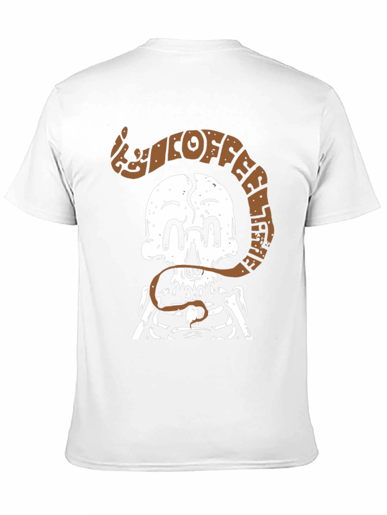 Black Coffee Until I Feel Alive Skeleton T-Shirt view 11