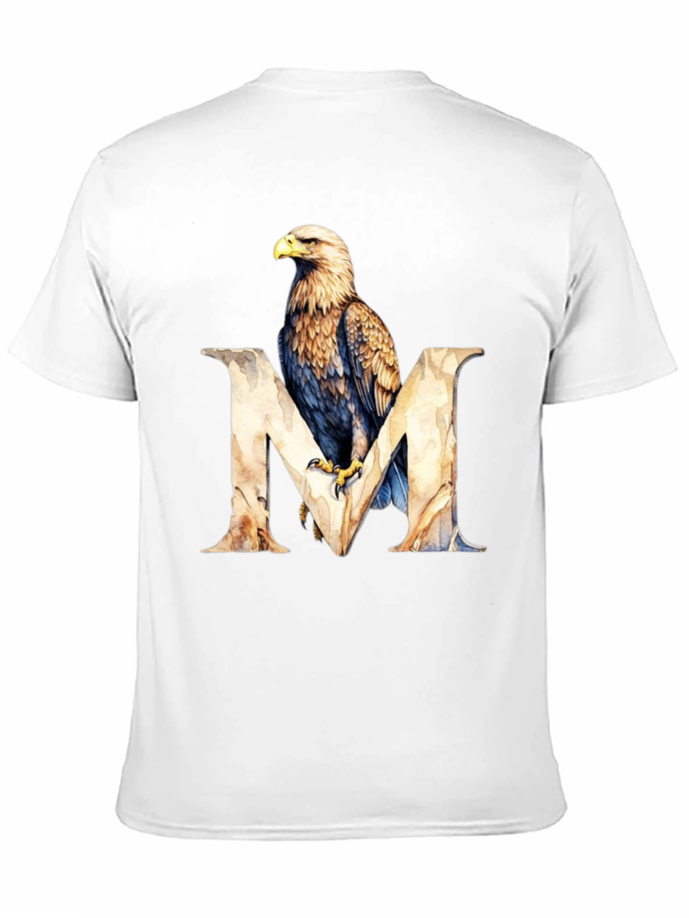 Black Eagle M Letter Graphic T-Shirt view 11