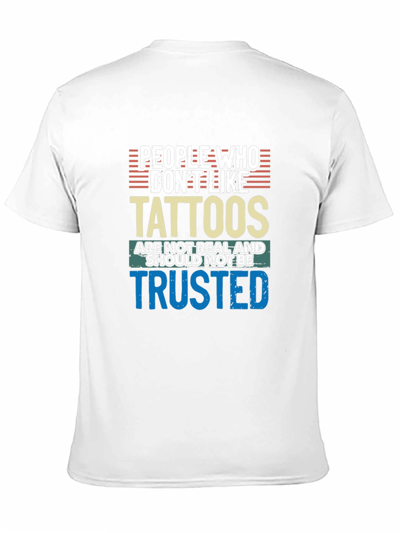 Black Tattoo Lover Tee: Distrust the Tattoo-less! view 11