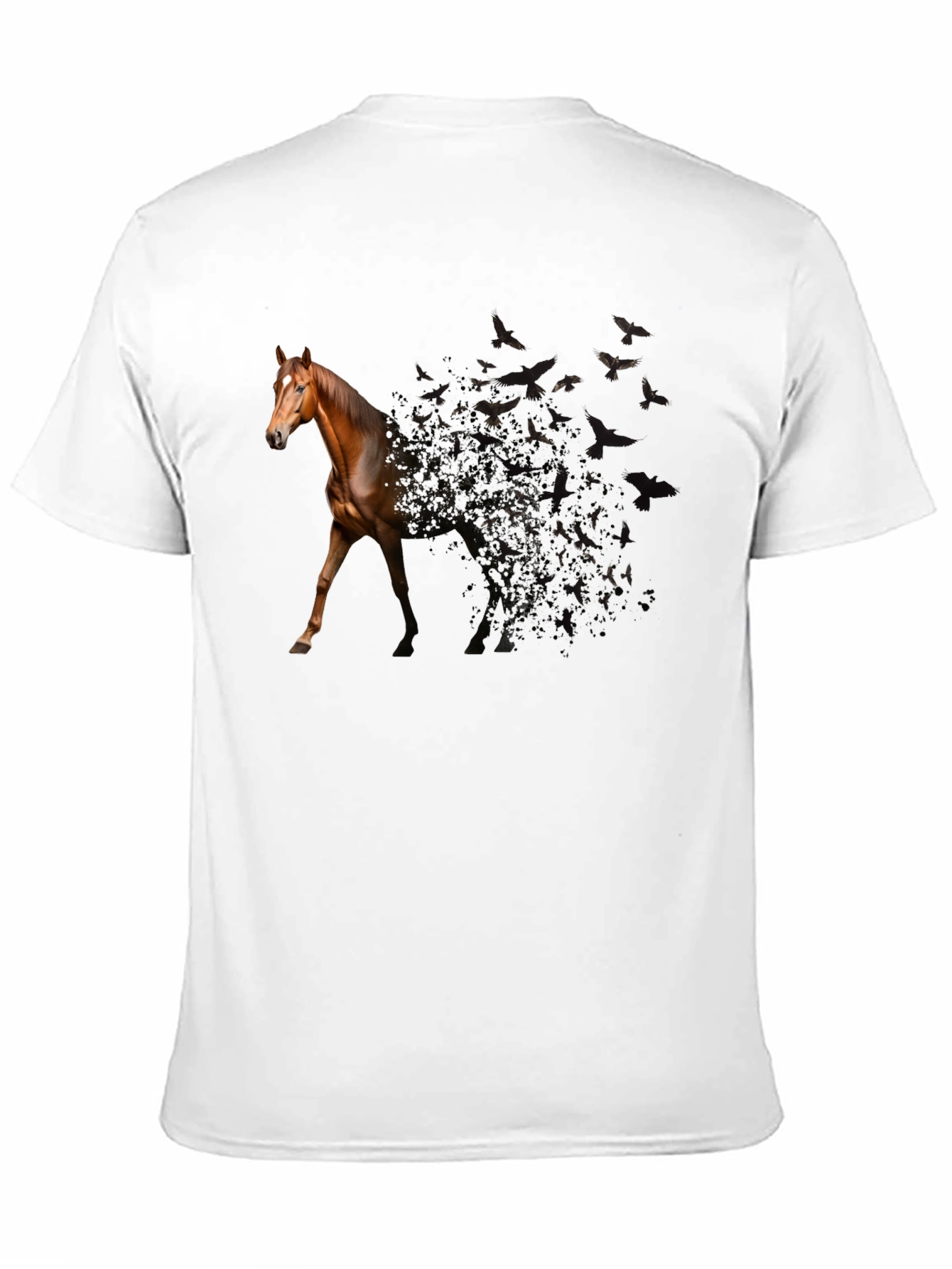 Black Horse to Birds Black Graphic Tee view 11