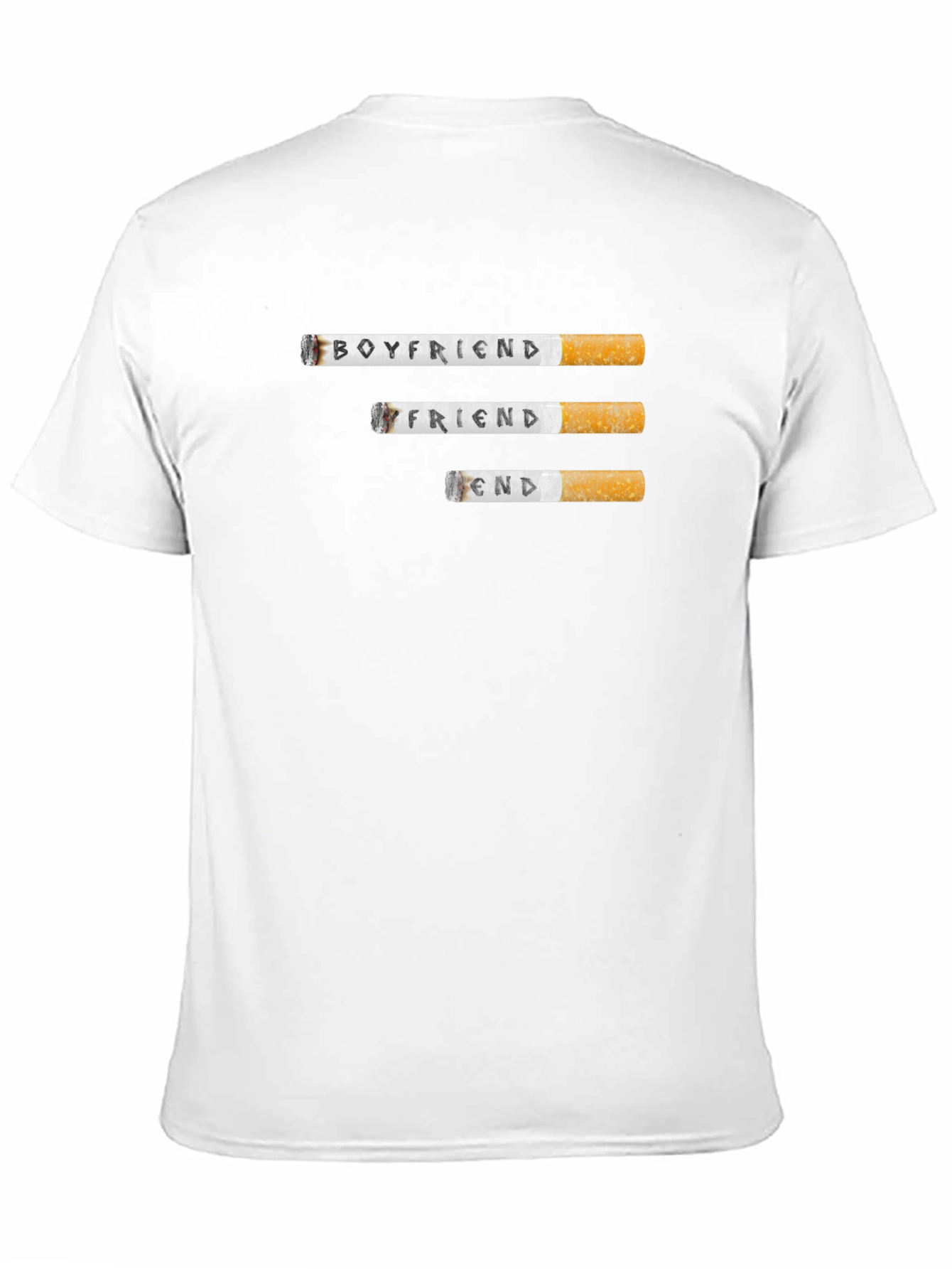 Black Boyfriend Friend End Cigarette T-Shirt - Graphic Tee view 11