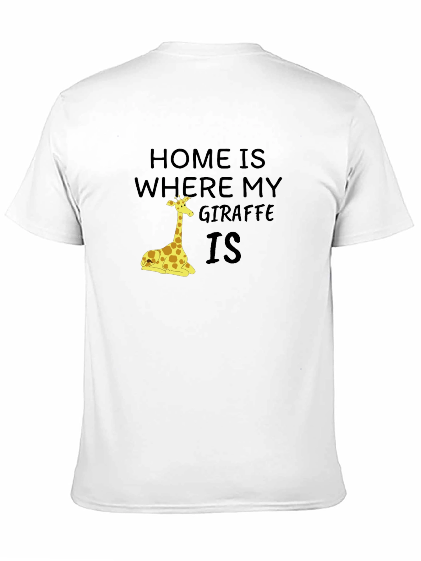 Black Home is Where My Giraffe Is Graphic T-Shirt view 11