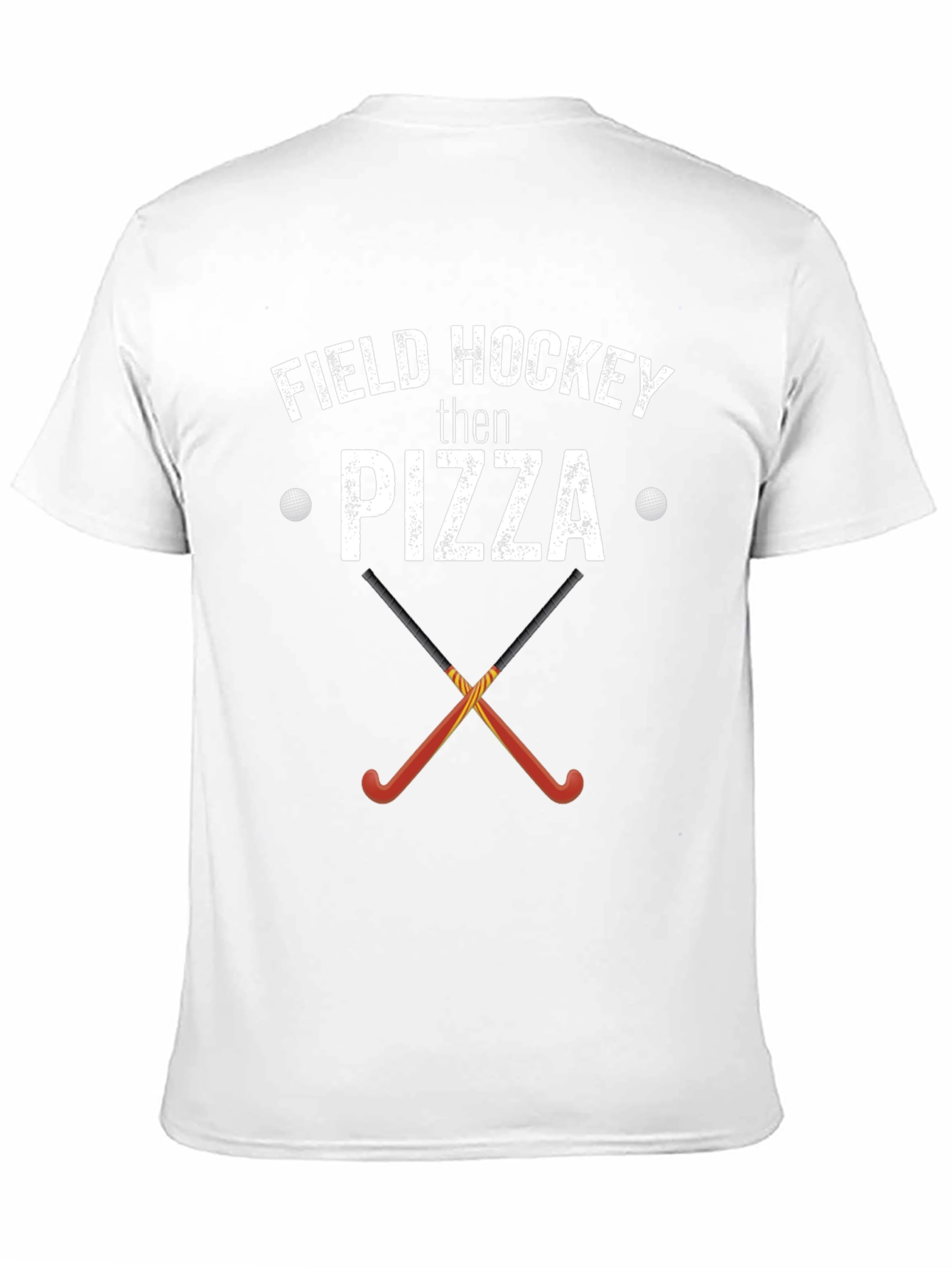 Black Field Hockey Then Pizza T-Shirt view 11