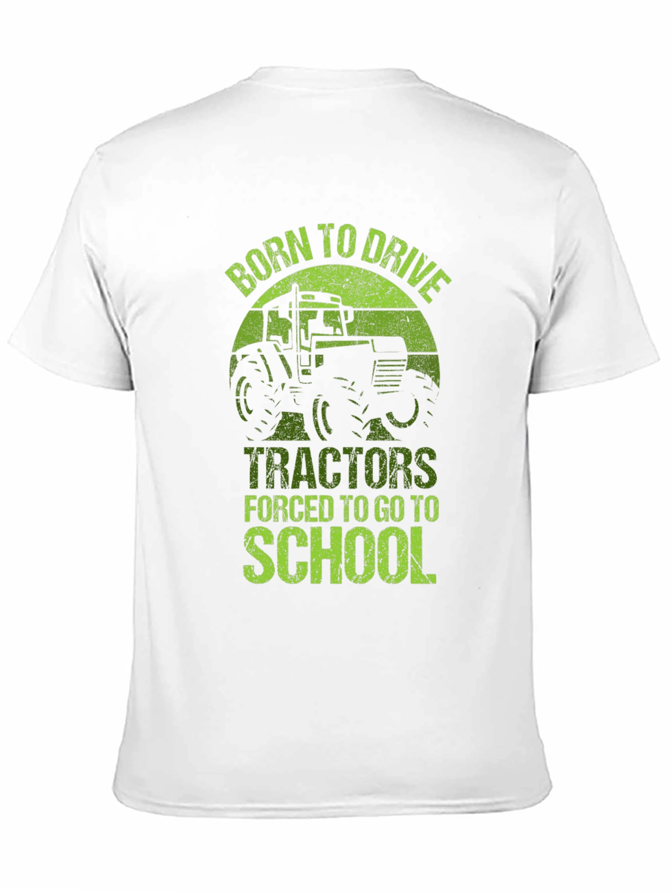 Black Born to Drive Tractors T-Shirt - School Forced! view 11