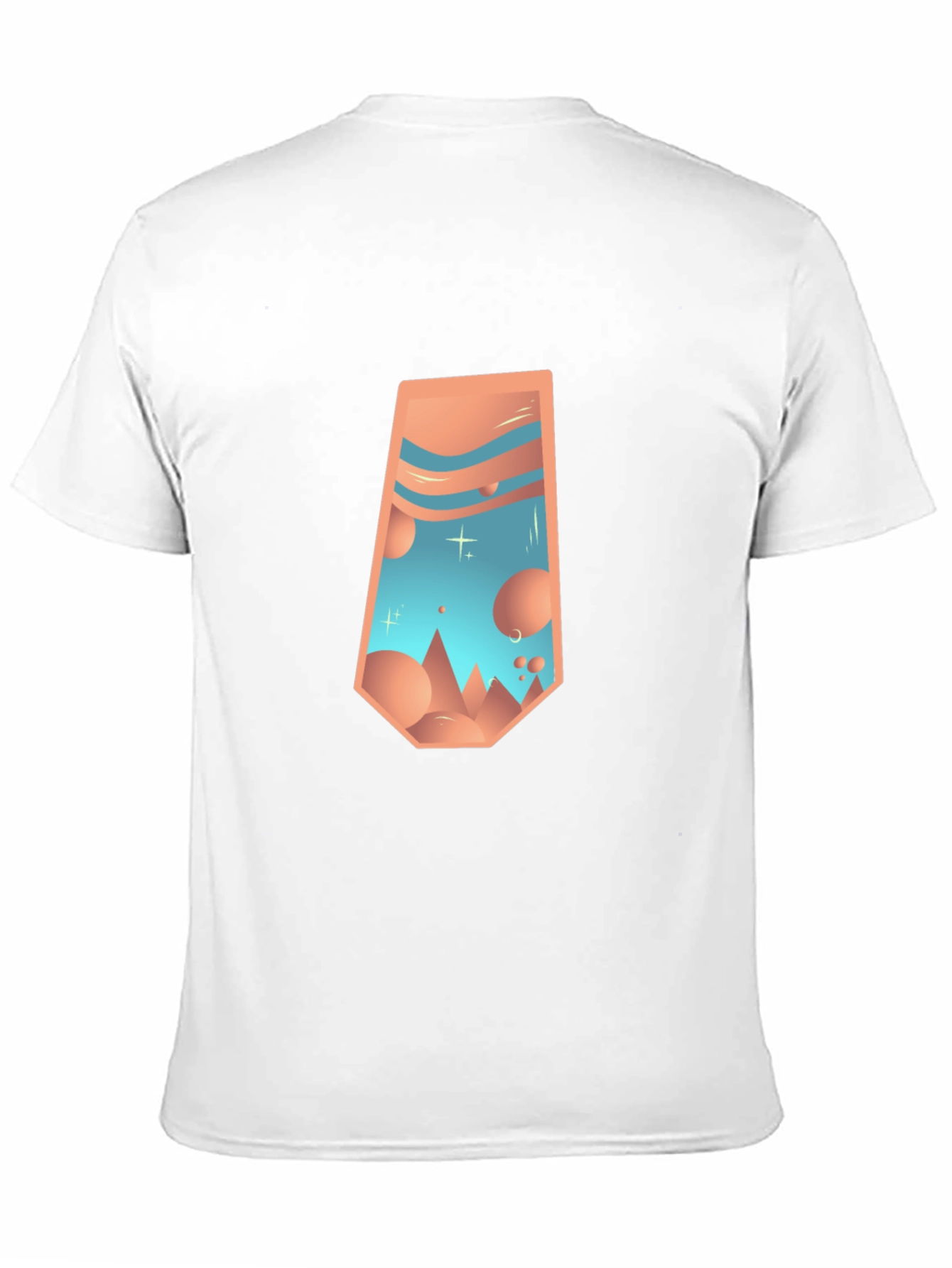 Black Abstract Desert Graphic Tee view 11