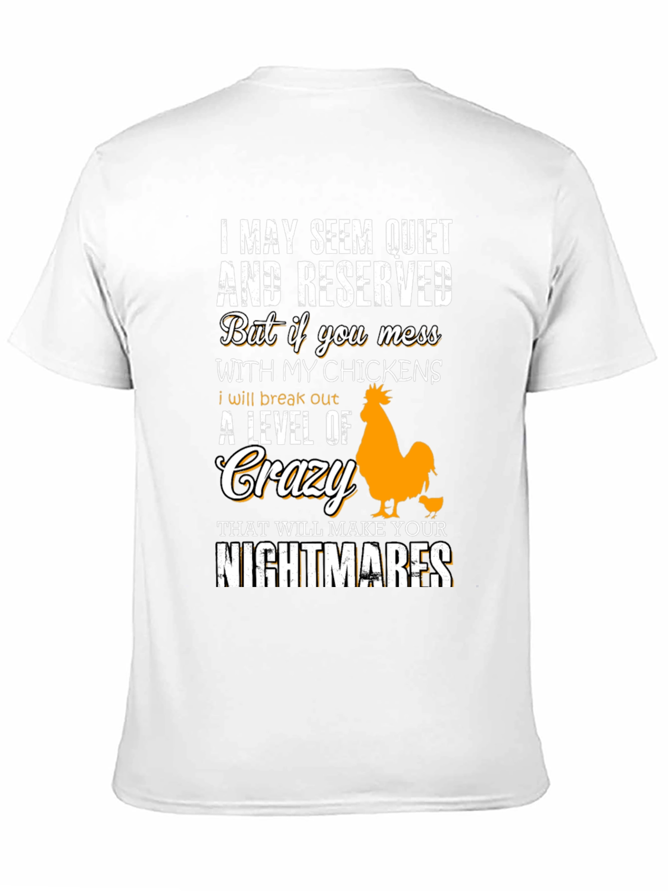 Black Funny Chicken Lover T-Shirt: I May Seem Quiet... view 11