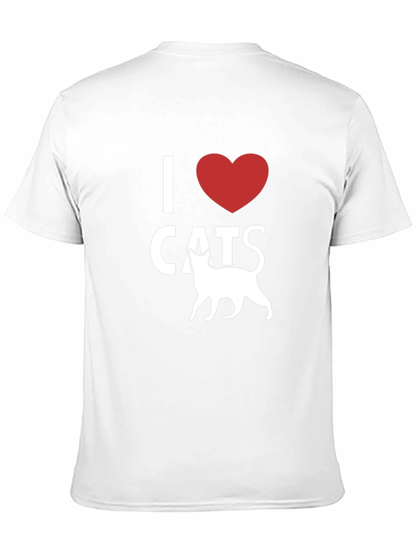 Black I Heart Cats T-Shirt - Black, Stylish, Casual Wear view 11