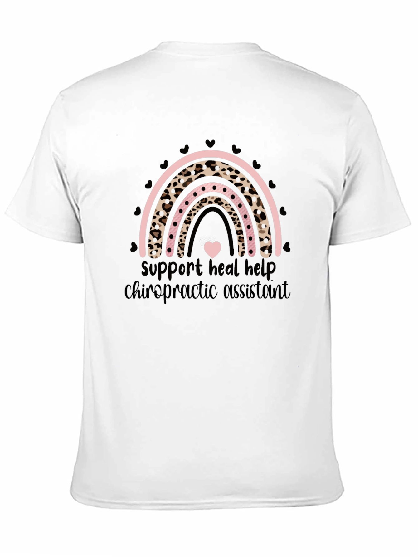 Black Chiropractic Assistant Rainbow T-Shirt view 11