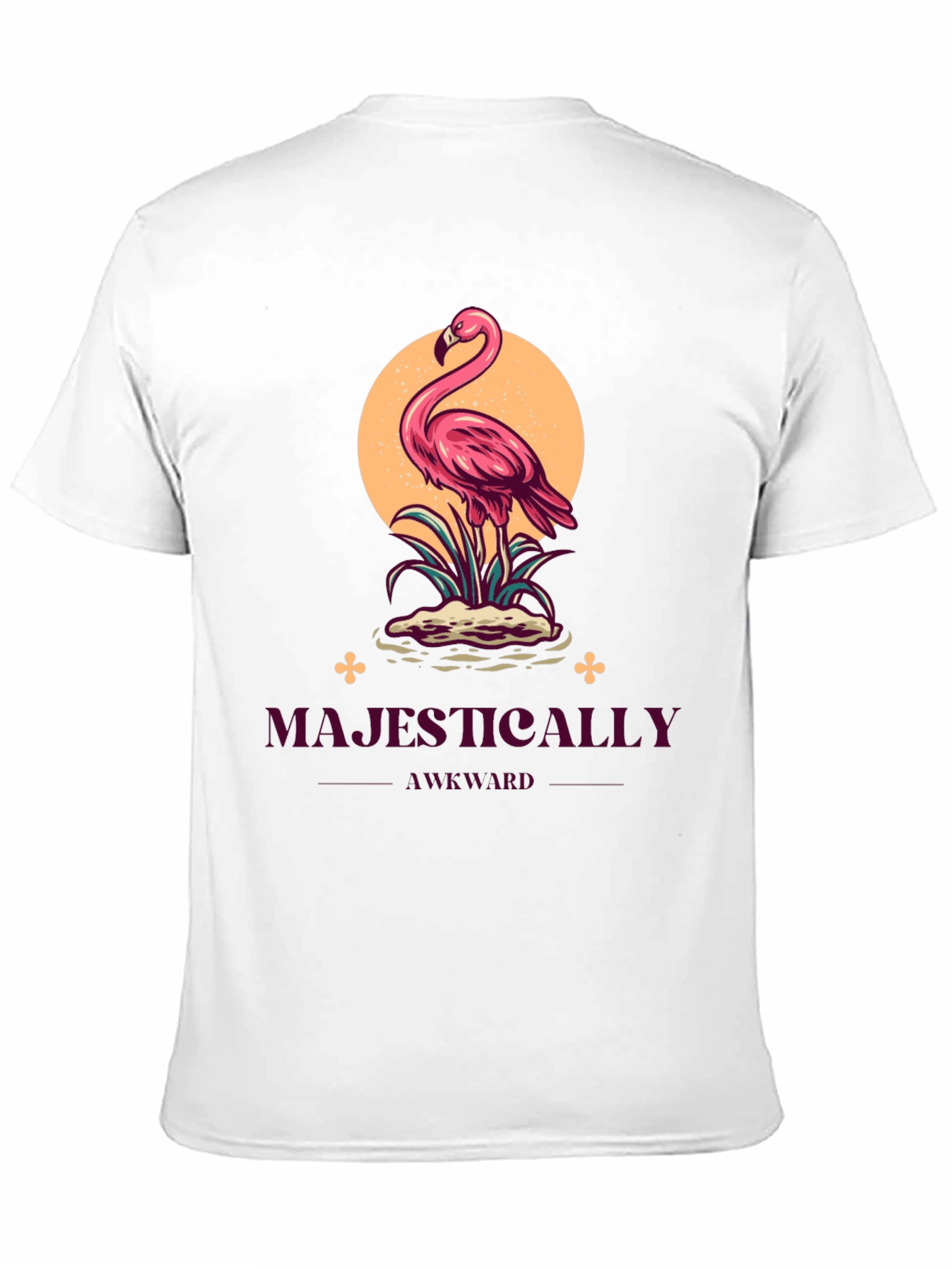 Black Majestically Awkward Flamingo Graphic Tee view 11