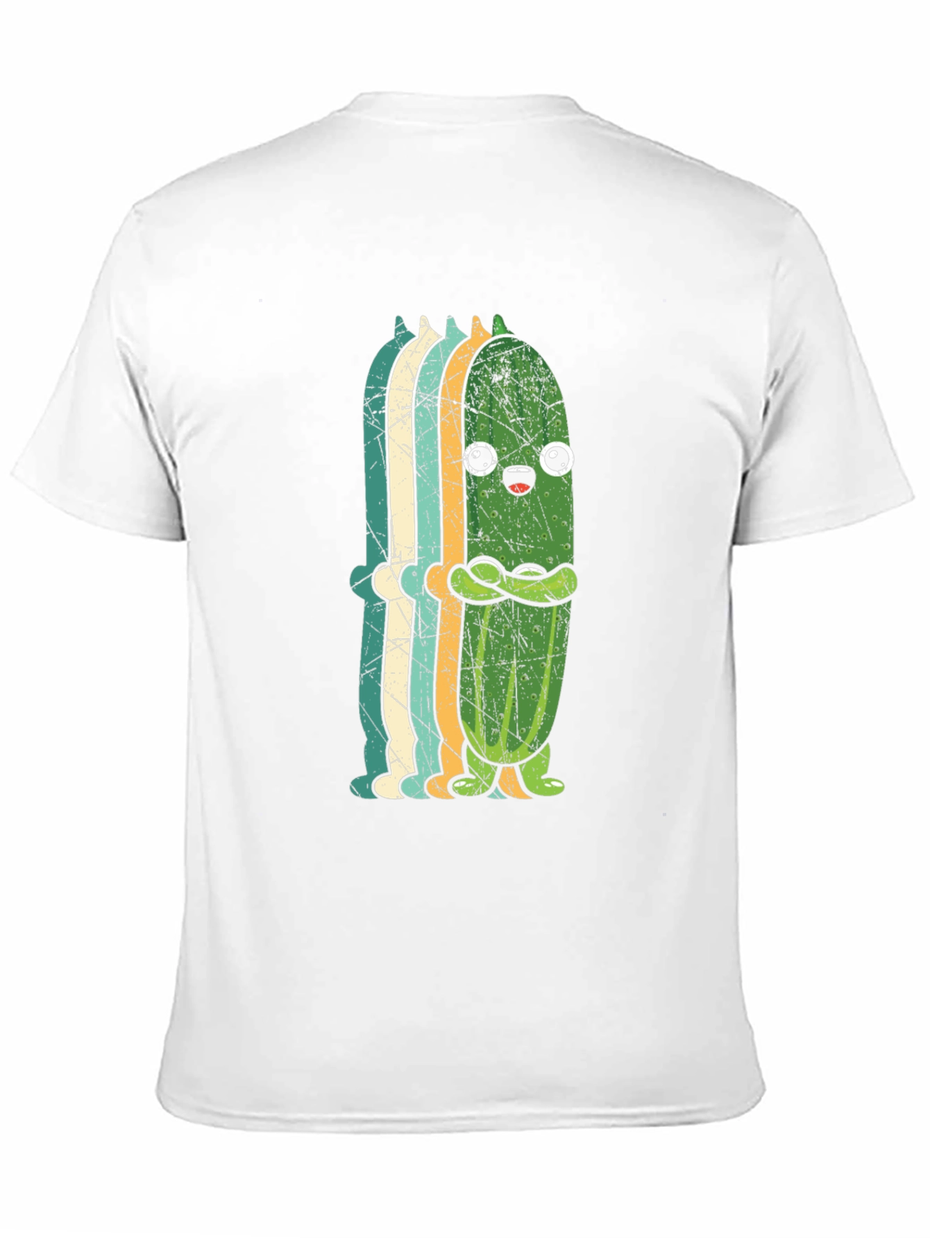 Black Funny Pickle Retro Style Graphic T-Shirt view 11