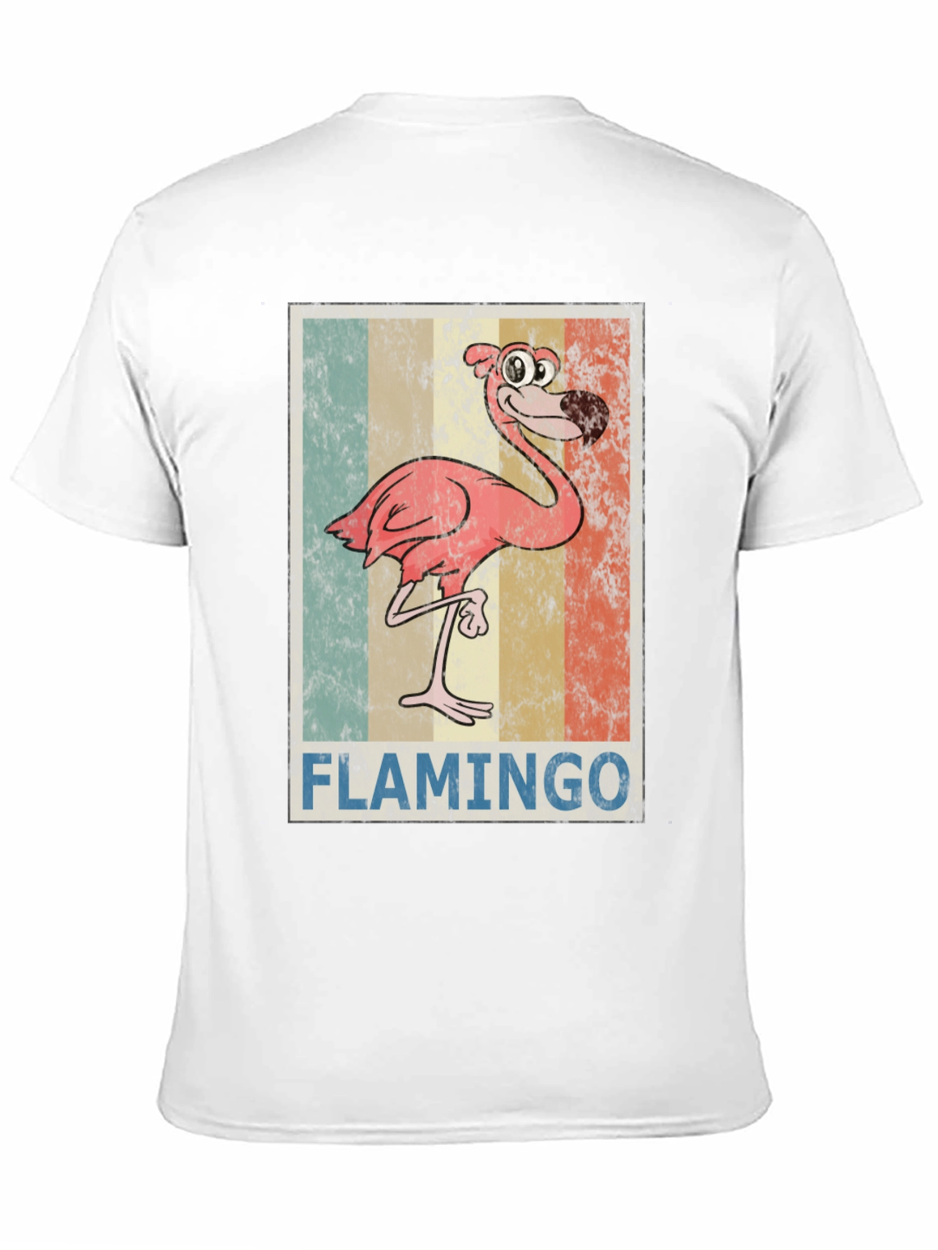 Black Funny Flamingo Graphic Print T-Shirt view 11