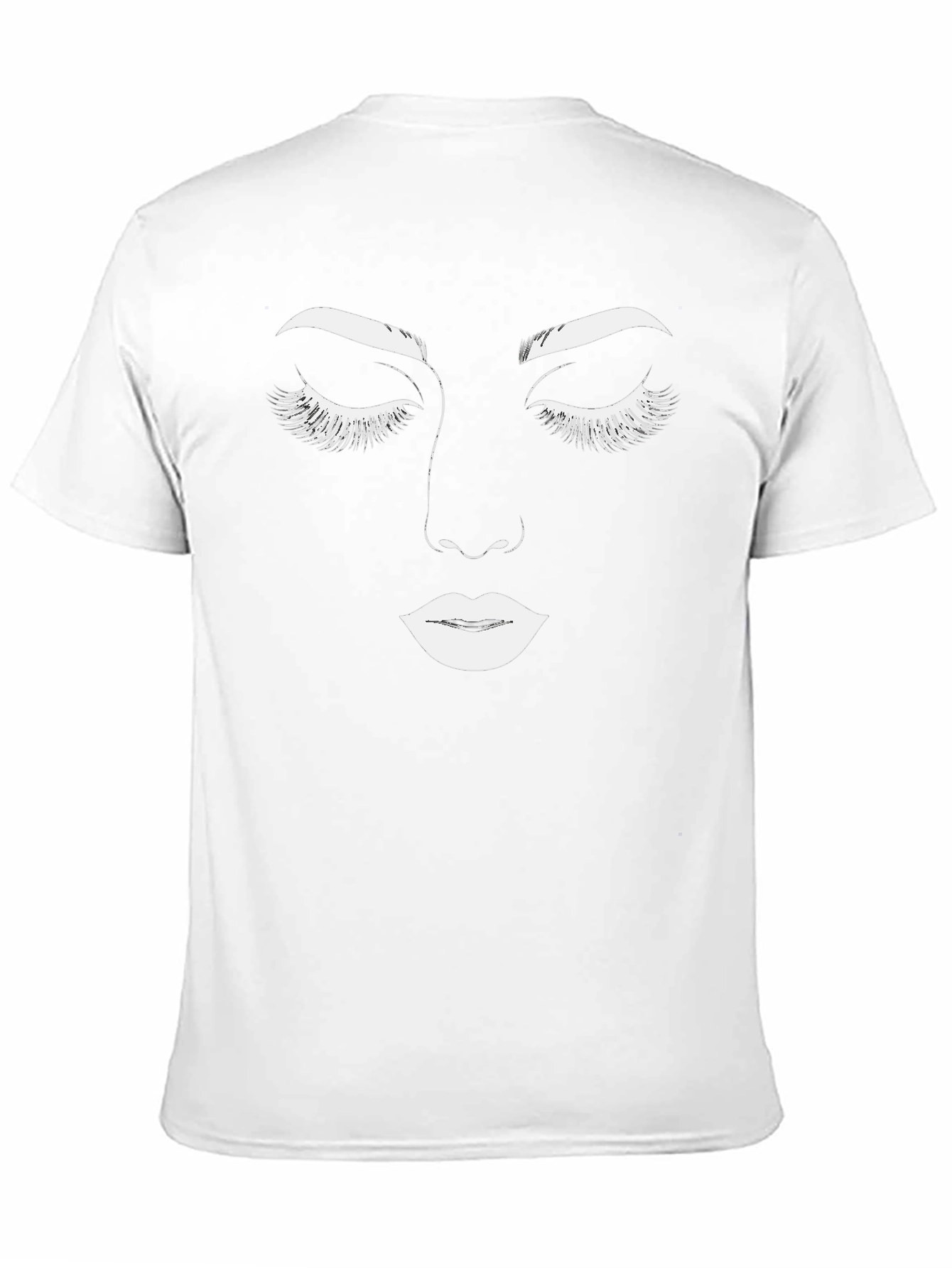 Black Minimalist Face Graphic Tee view 11