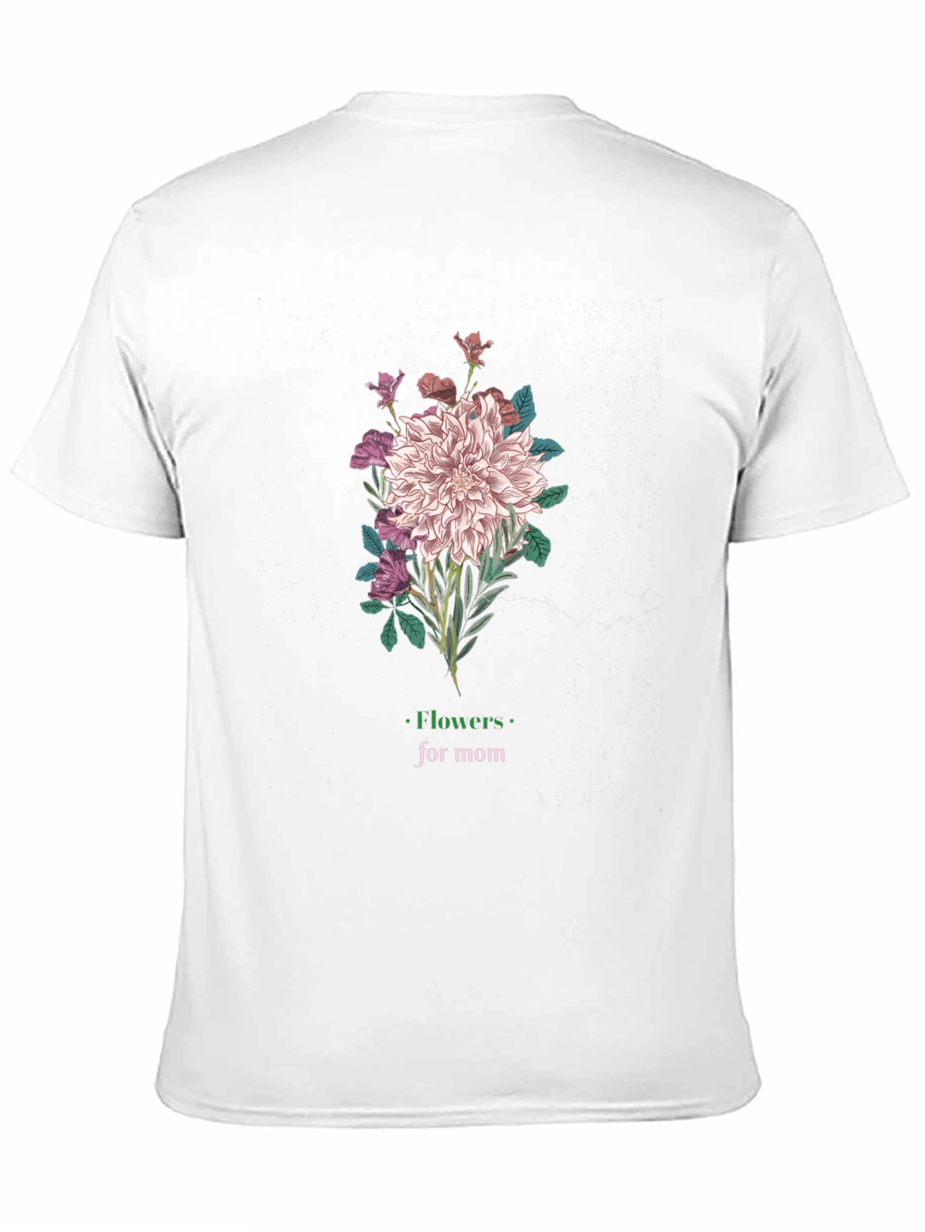 Black Flowers for Mom Graphic T-Shirt view 11
