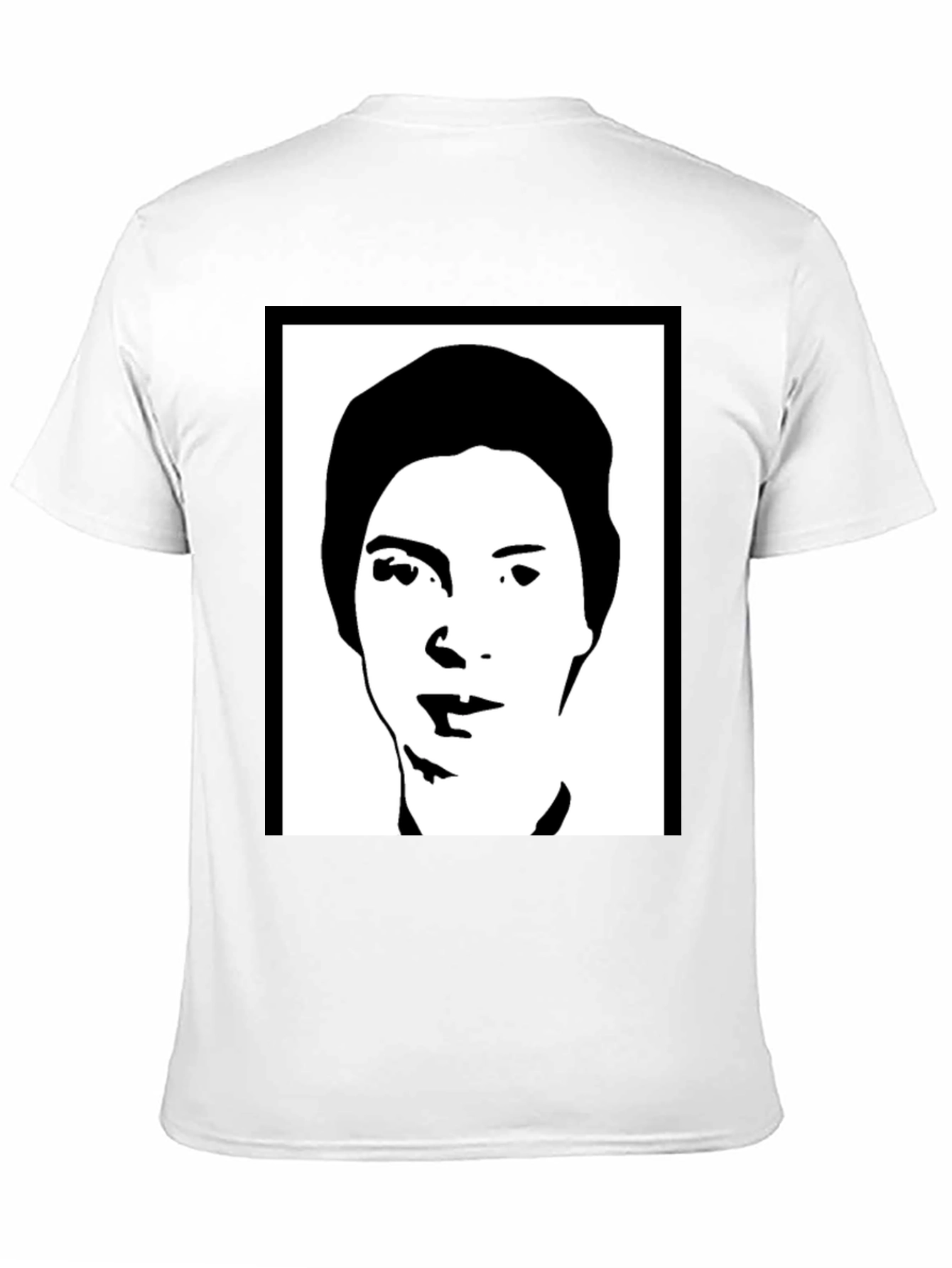 Black Black Graphic Tee - Silhouetted Face view 11