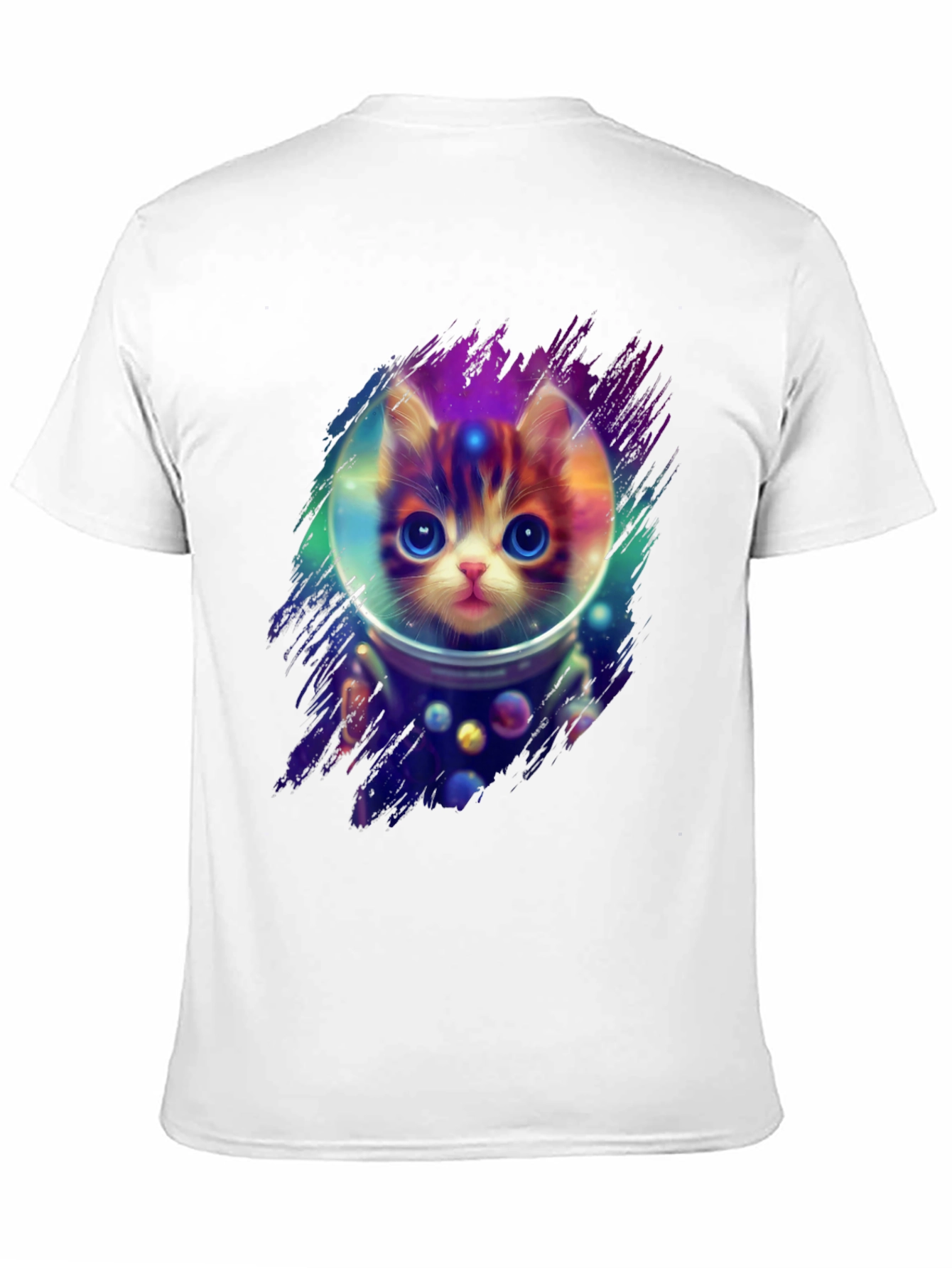 Black Astronaut Cat T-Shirt - Space Kitten Tee view 11