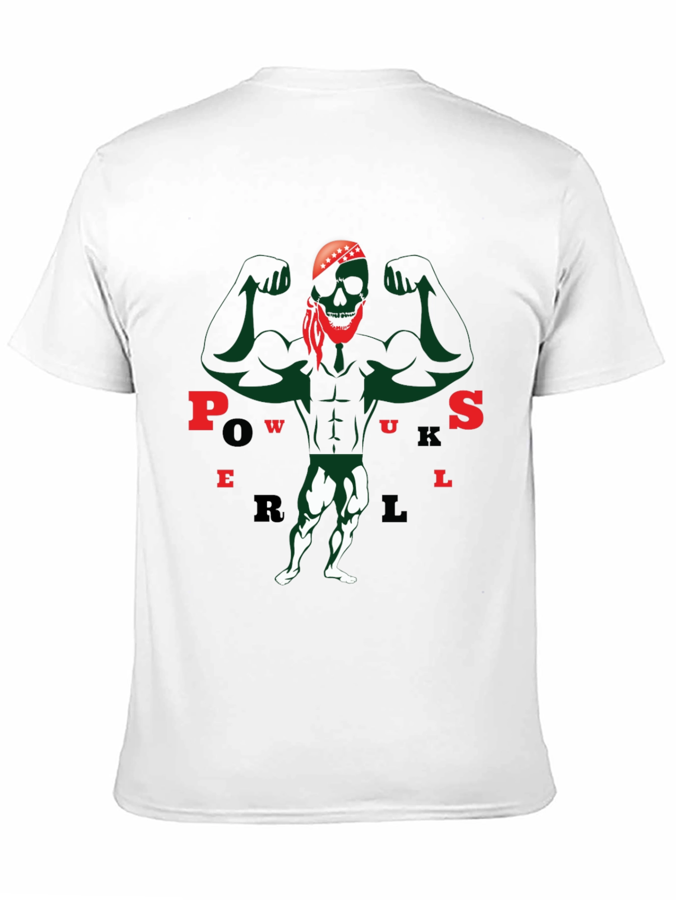 Black Powerful Skeleton Graphic T-Shirt view 11