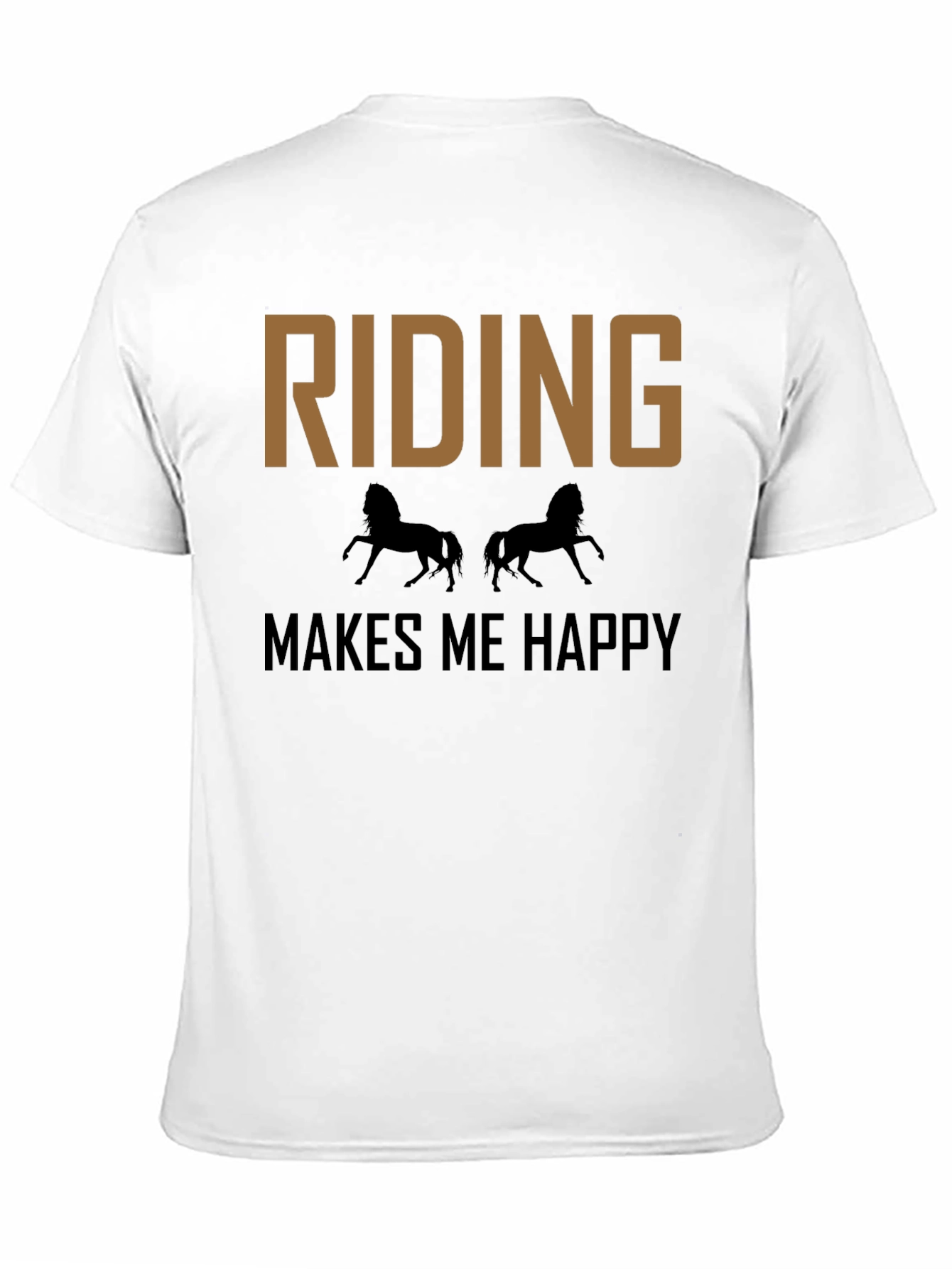 Black Riding Makes Me Happy T-Shirt - Equestrian Tee view 11