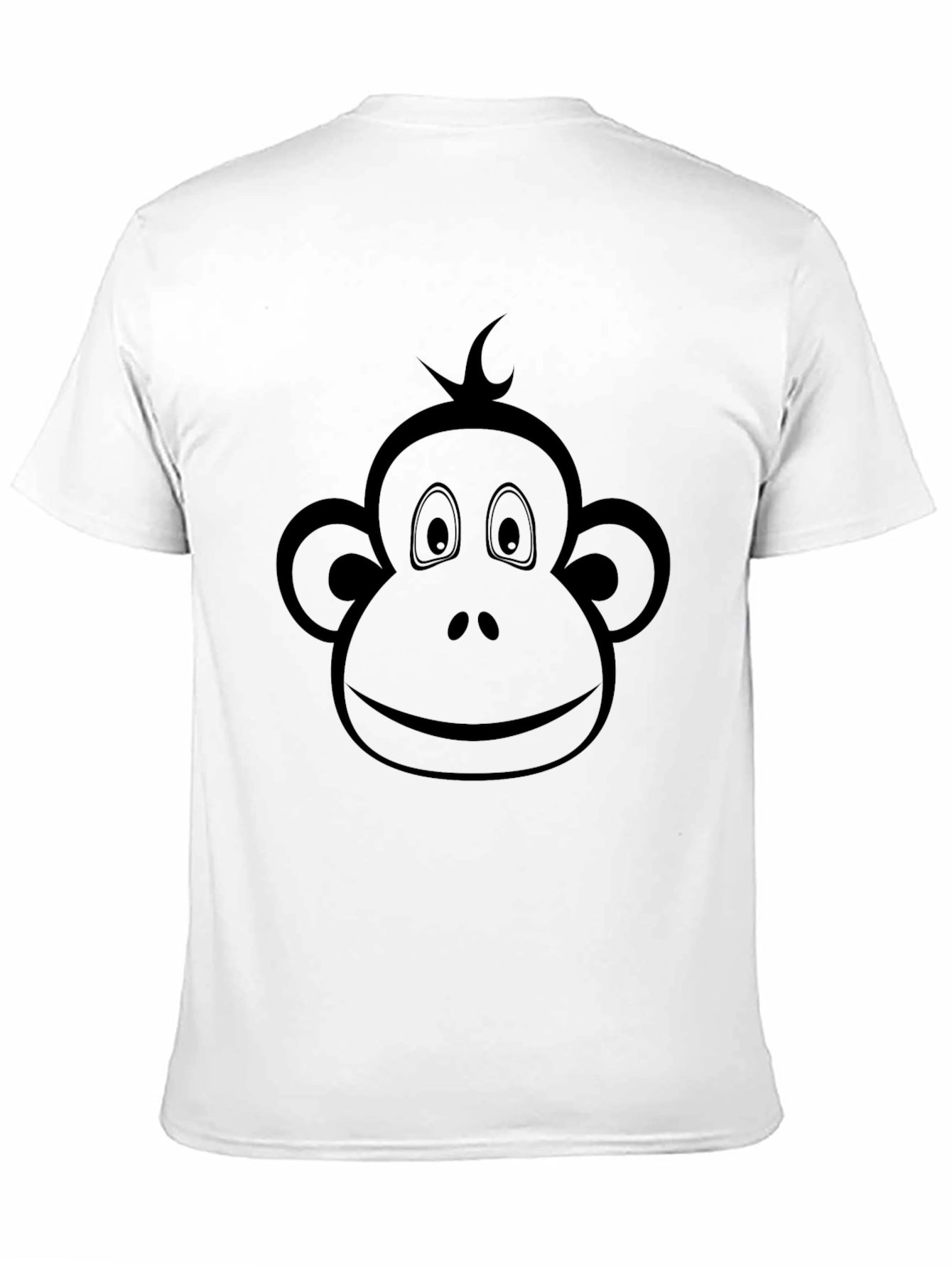 Black Monkey Face Graphic Tee - Cool Crew Neck T-Shirt view 11