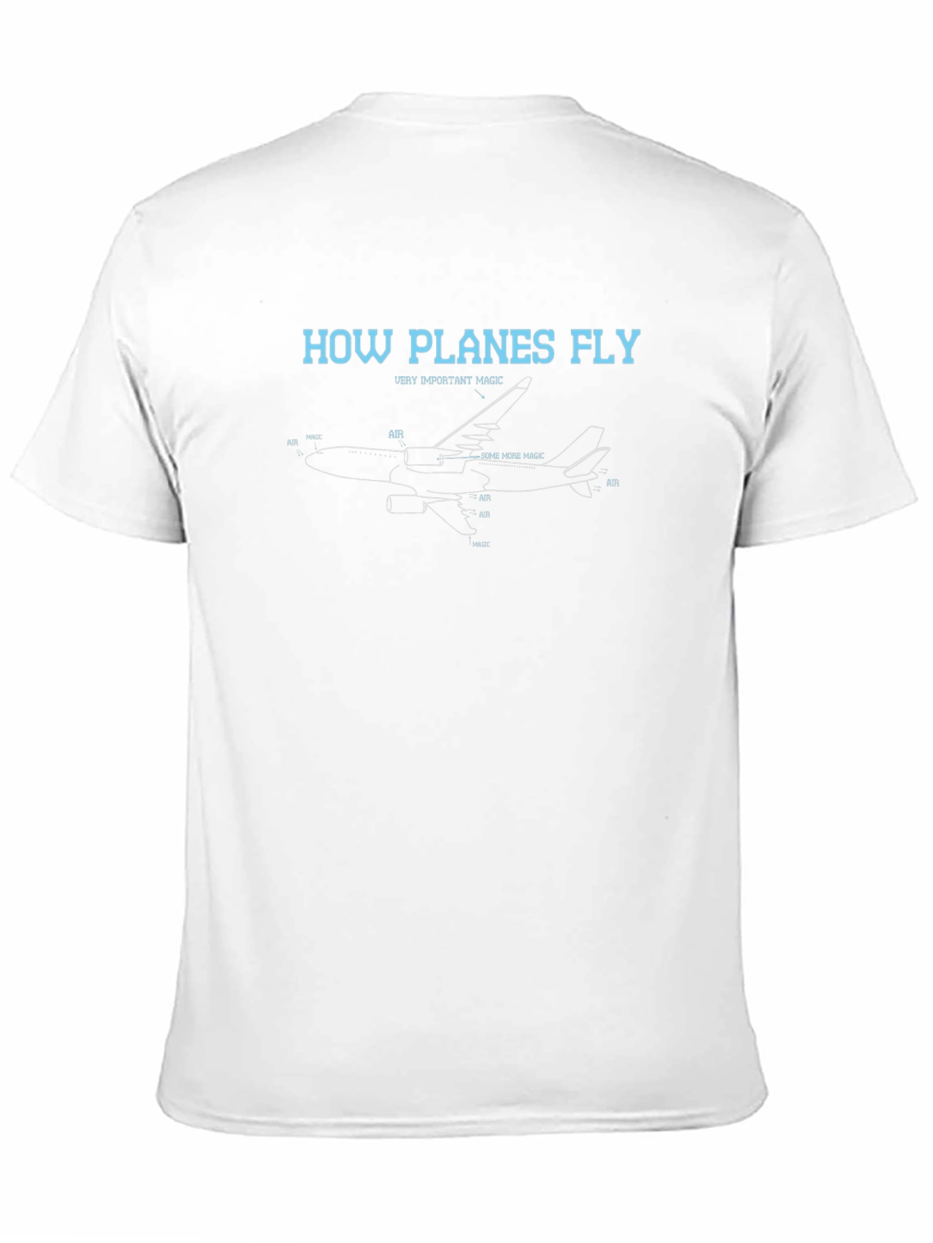 Black How Planes Fly T-Shirt - Aviation Magic view 11