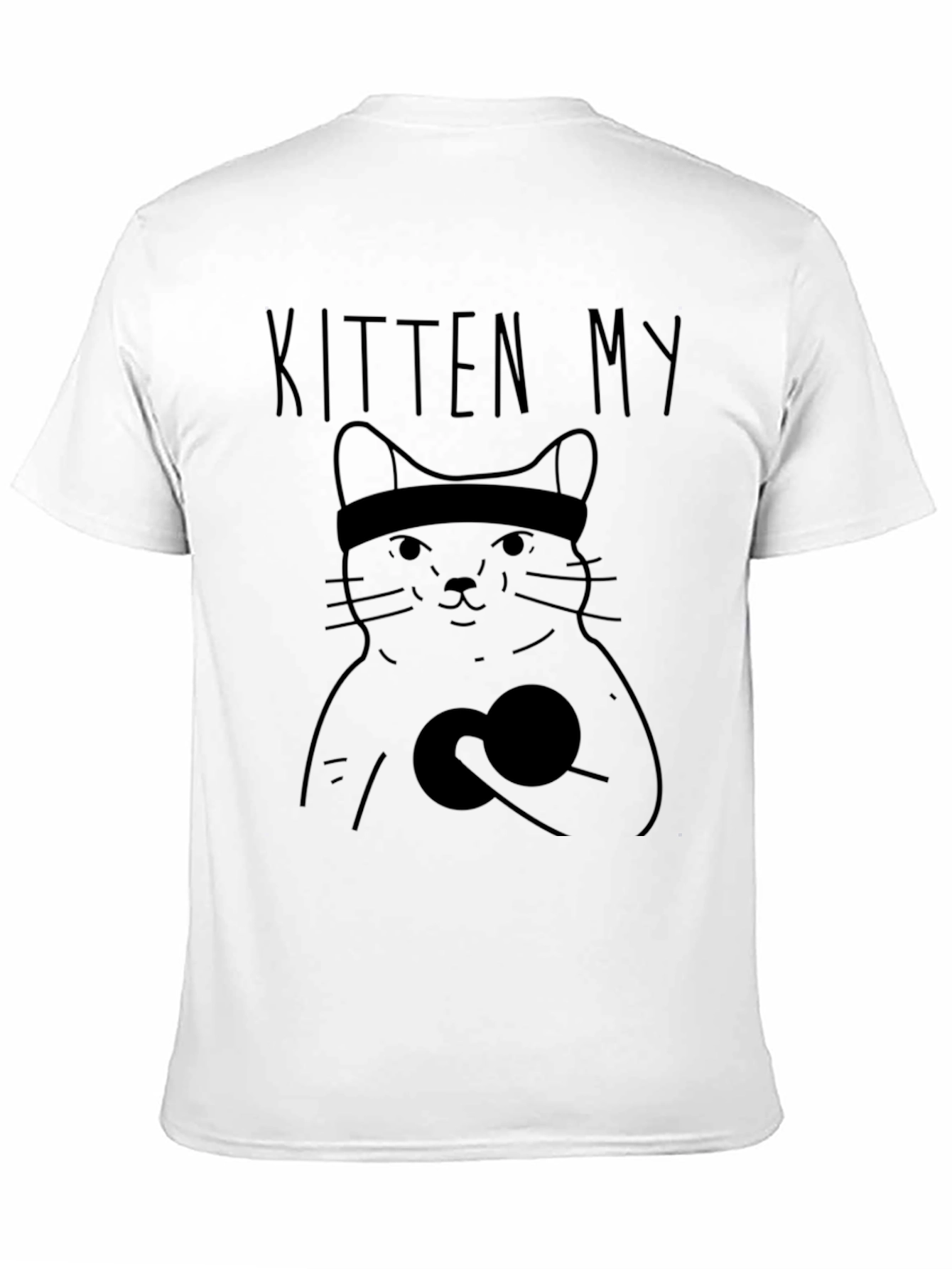 Black Kitten My Funny Cat Workout T-Shirt view 11