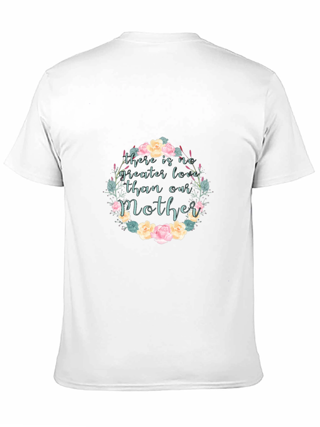 Black Floral Mother's Love Black T-Shirt view 11