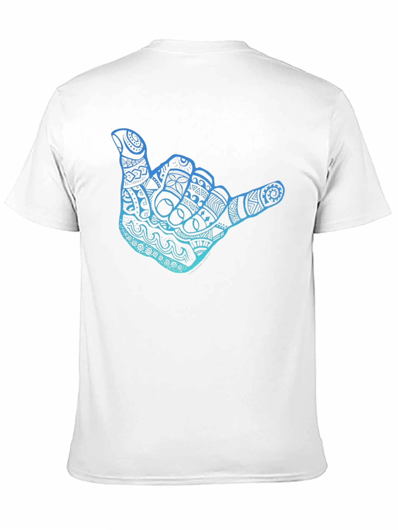 Black Shaka Hand Sign Graphic Tee - Casual Comfort view 11