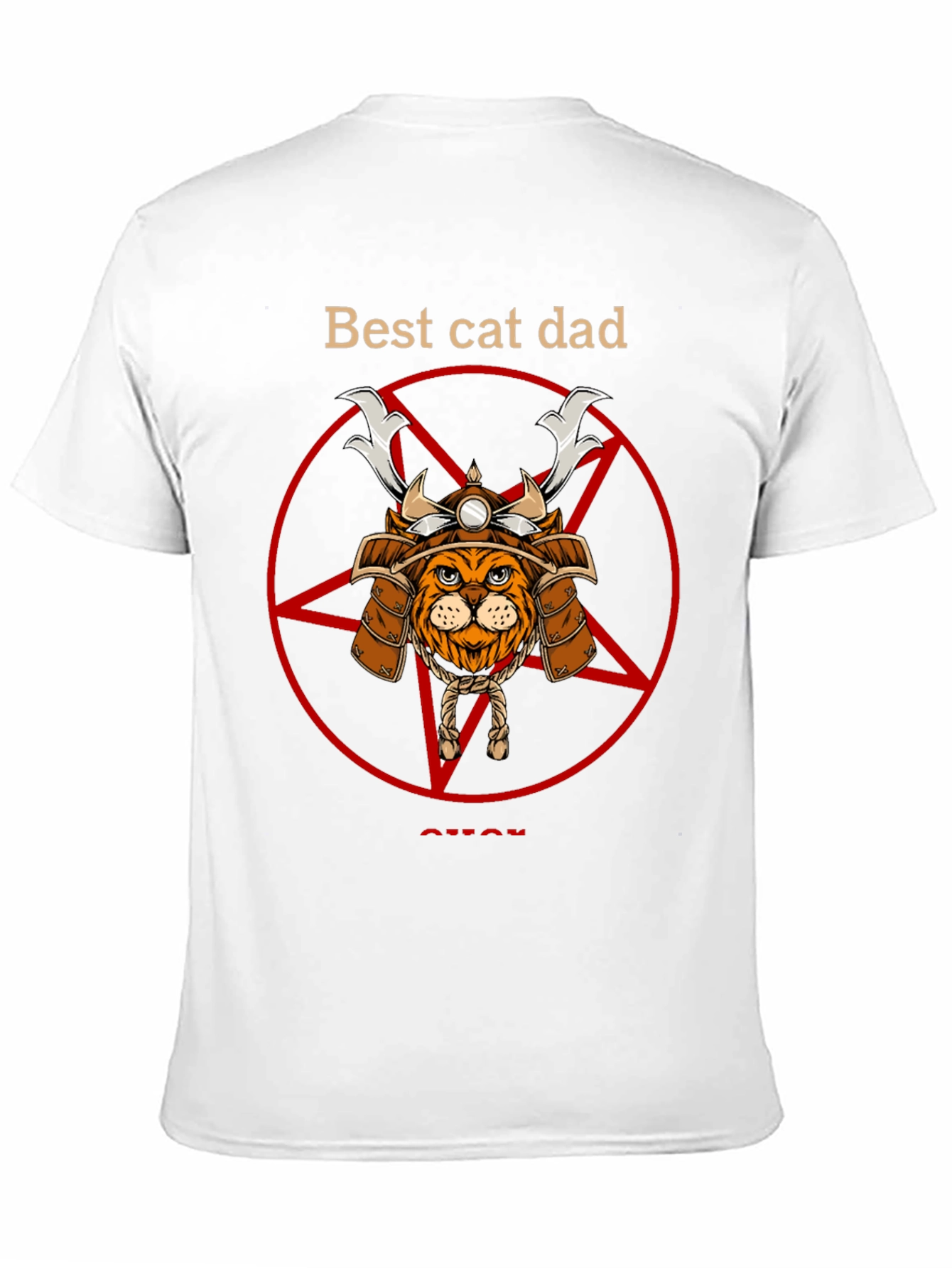 Black Best Cat Dad Samurai T-Shirt view 11