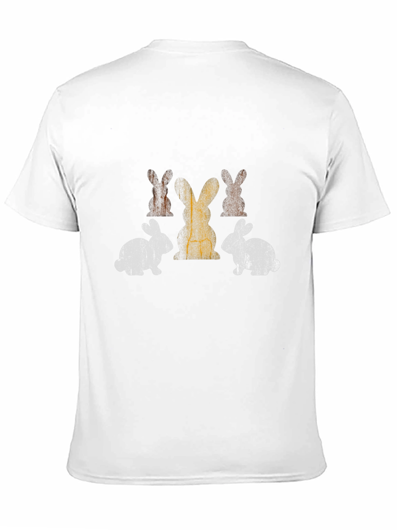 Black Retro Easter Bunny T-Shirt view 11