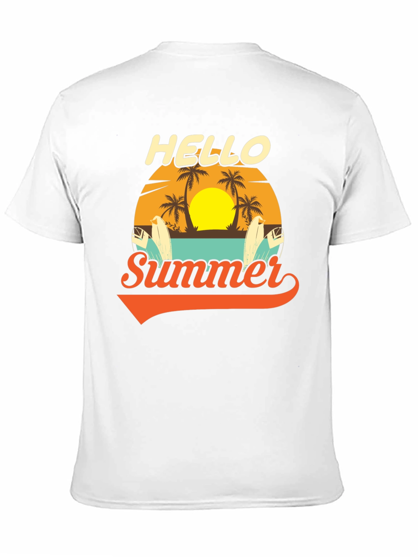 Black Hello Summer Graphic Tee - Beach Vacation Ready! view 11