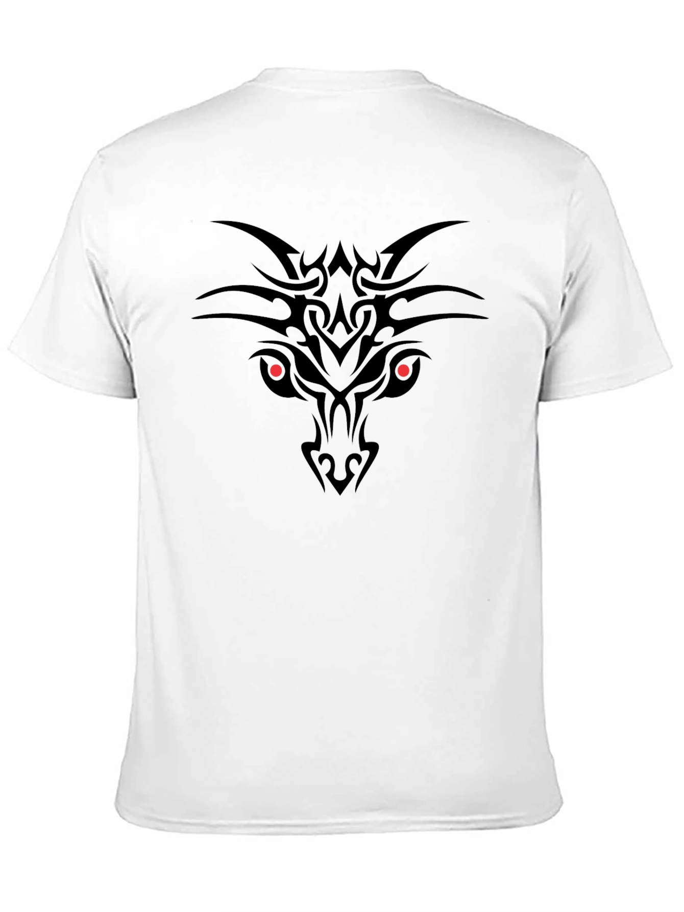 Black Dragon Eye Tribal Black T-Shirt view 11