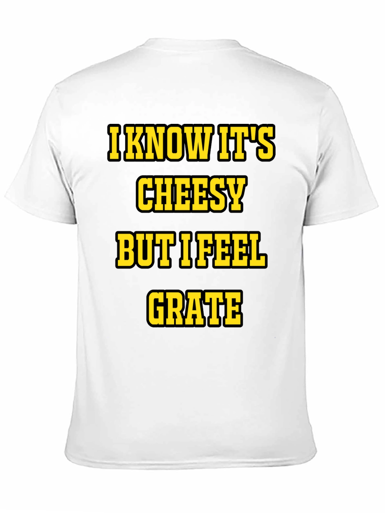 Black Cheesy Grate Pun T-Shirt - Black view 11