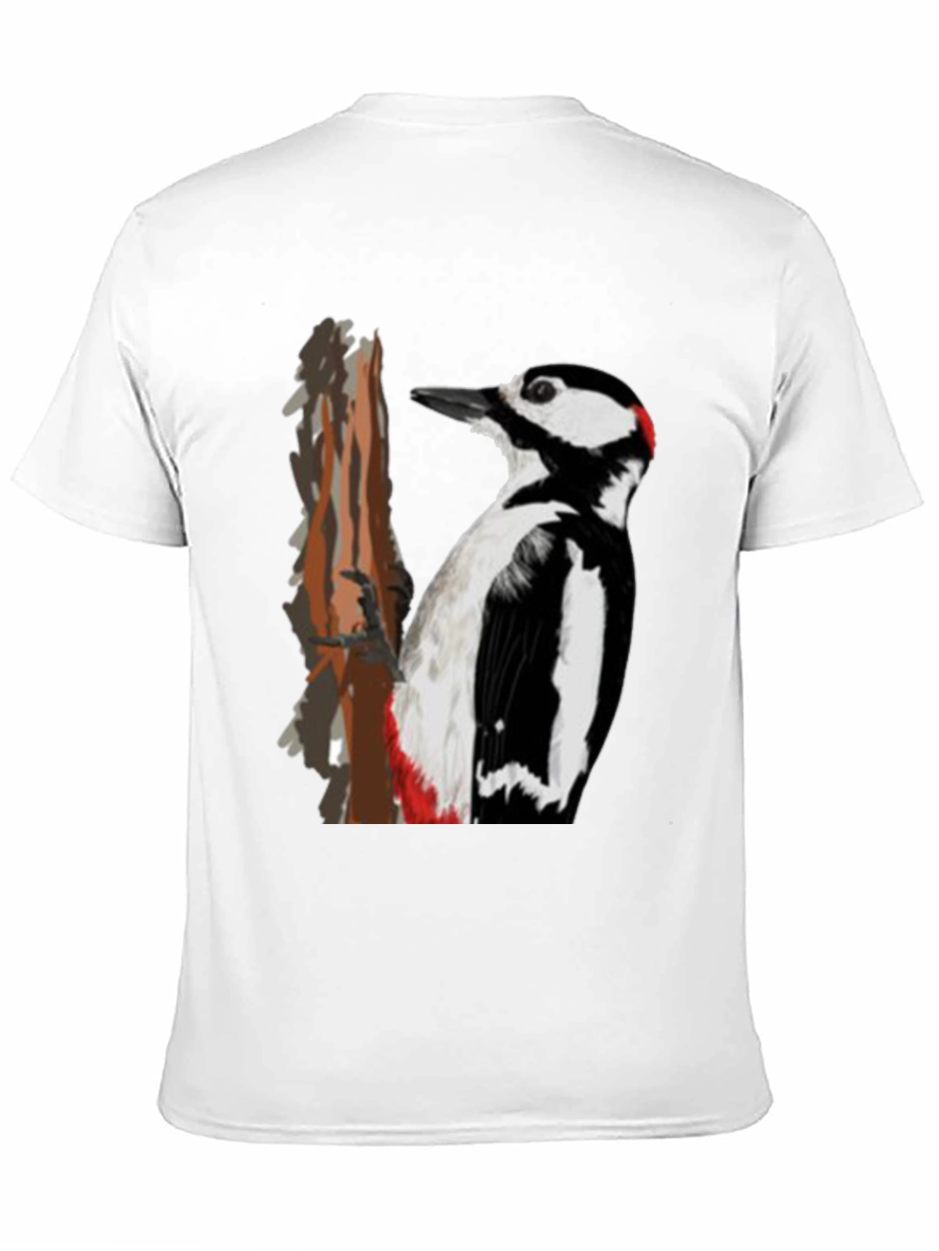 Black Woodpecker Graphic Print Black T-Shirt view 11