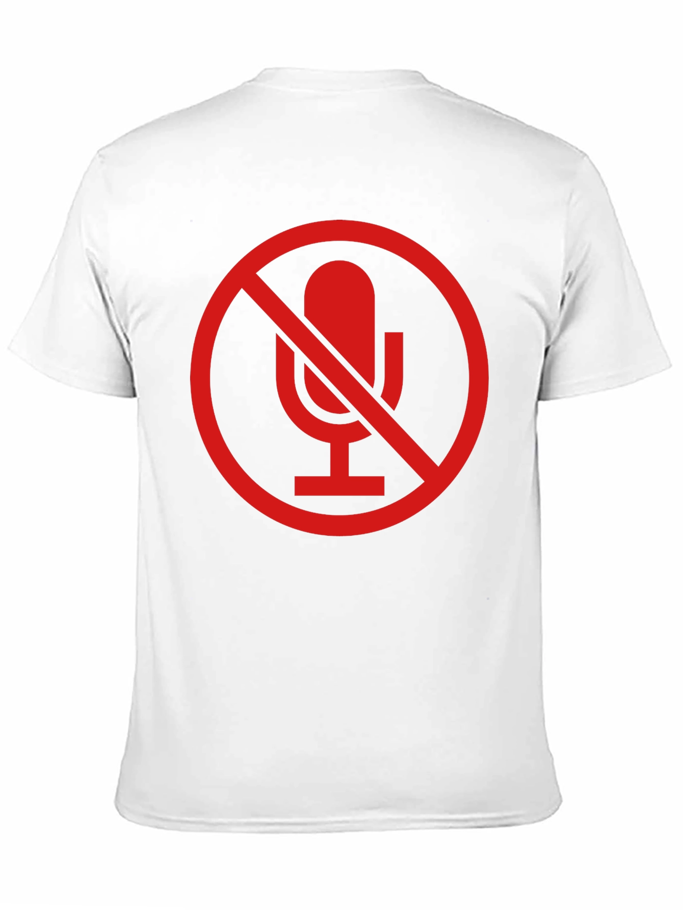 Black No Microphone Graphic Tee - Black Crewneck T-Shirt view 11