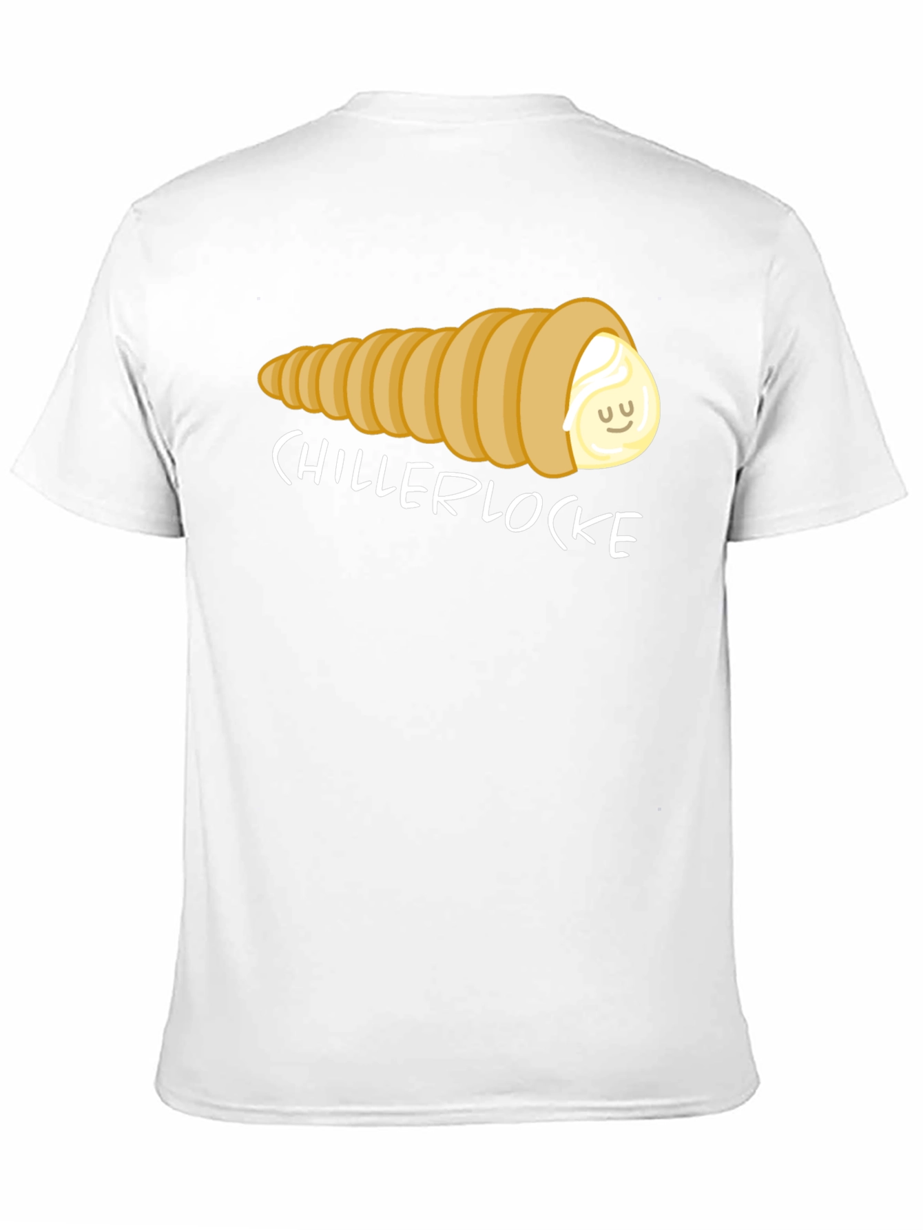 Chillerlocke Cream Horn T-Shirt - Novelty Pastry Tee - 11
