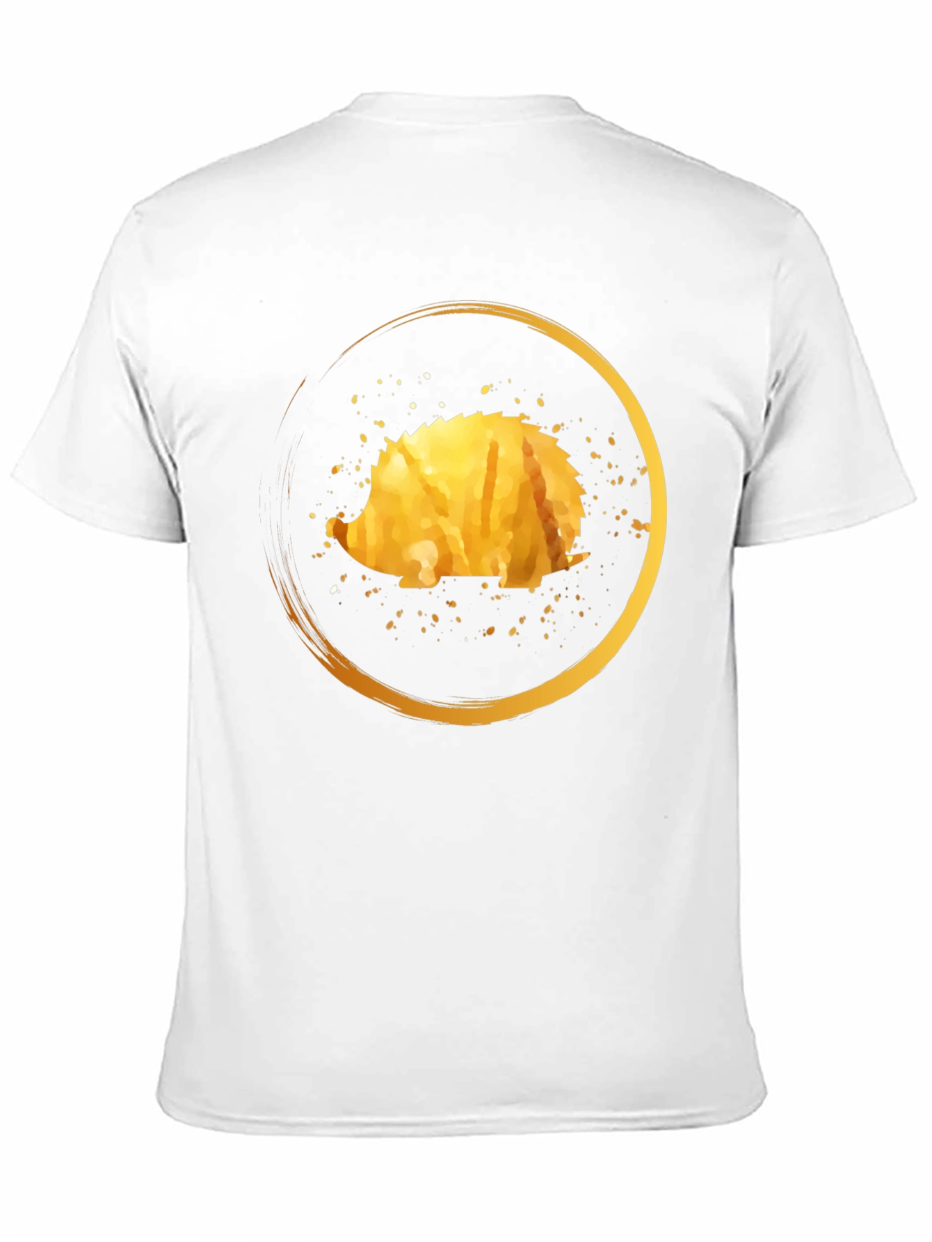 Black Golden Hedgehog Graphic Tee - Stylish Unisex Shirt view 11