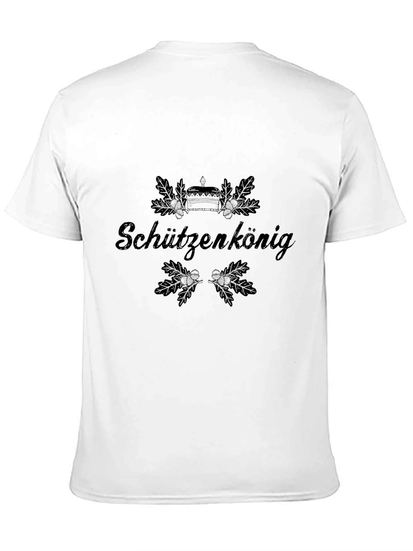 Black Schützenkönig Graphic Tee - Black Cotton T-Shirt view 11