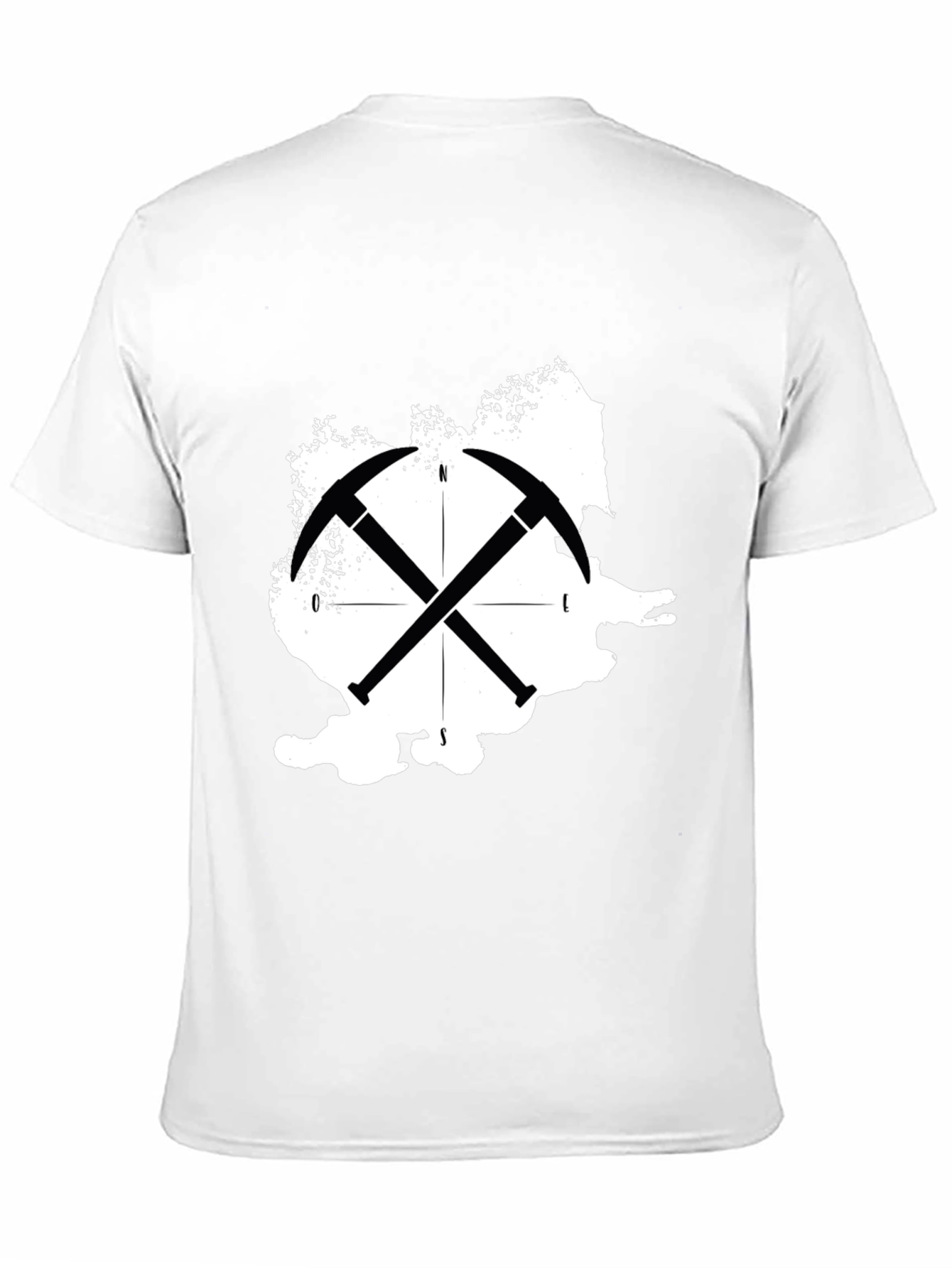 Black Romania Map Crossed Pickaxe T-Shirt view 11