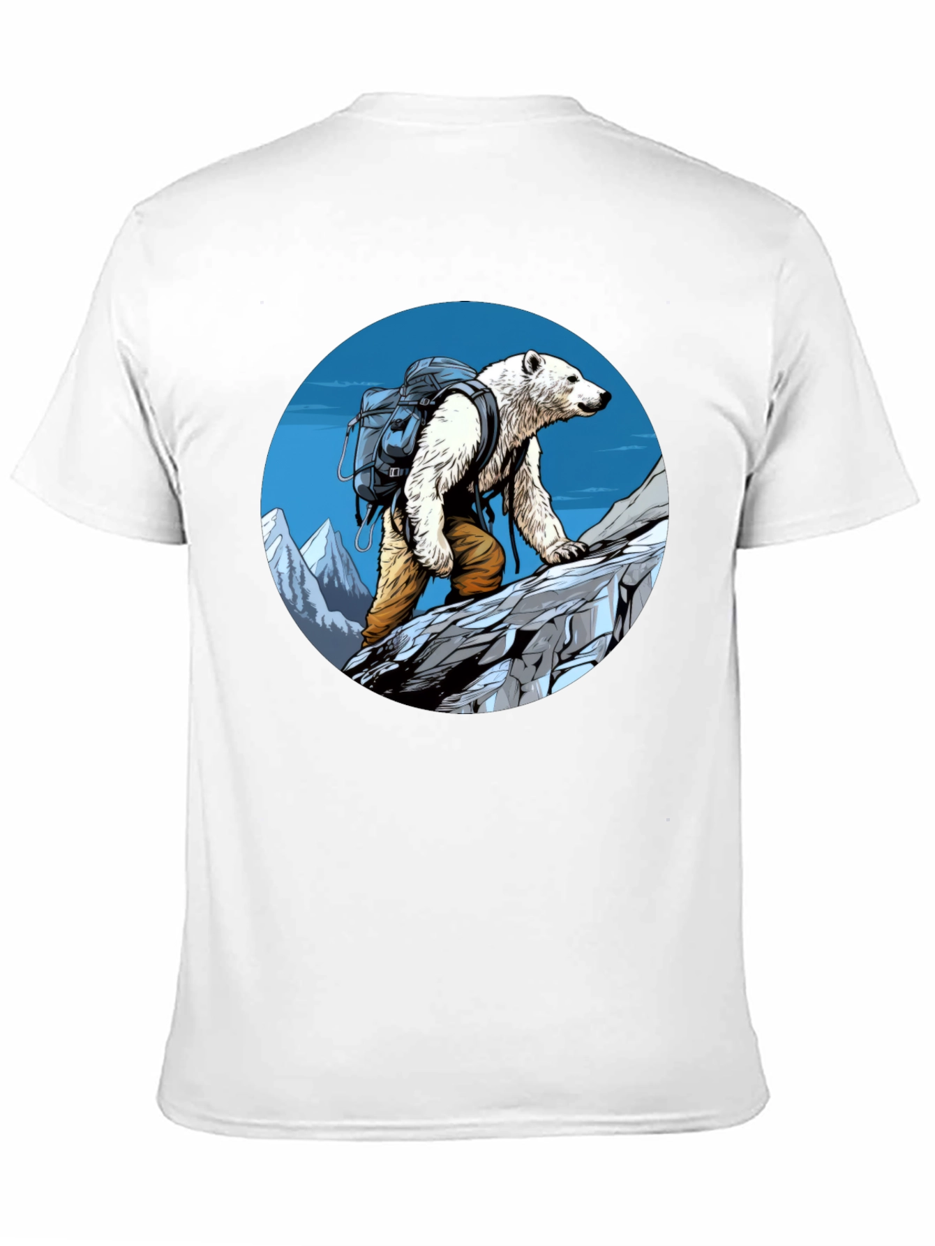 Black Polar Bear Hiking T-Shirt - Adventure Tee view 11