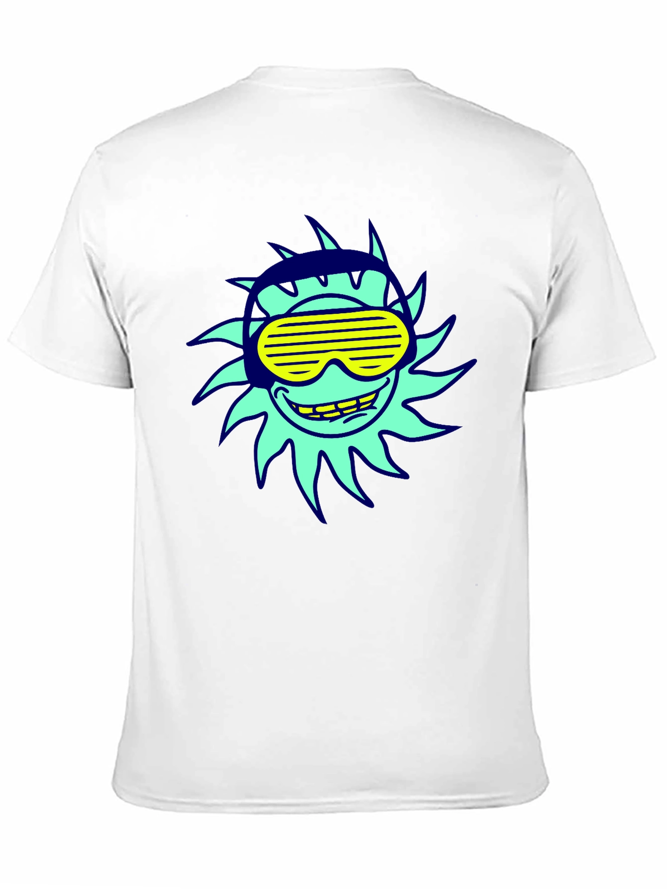 Black Cool Sun Graphic Tee - Black Cotton T-Shirt view 11