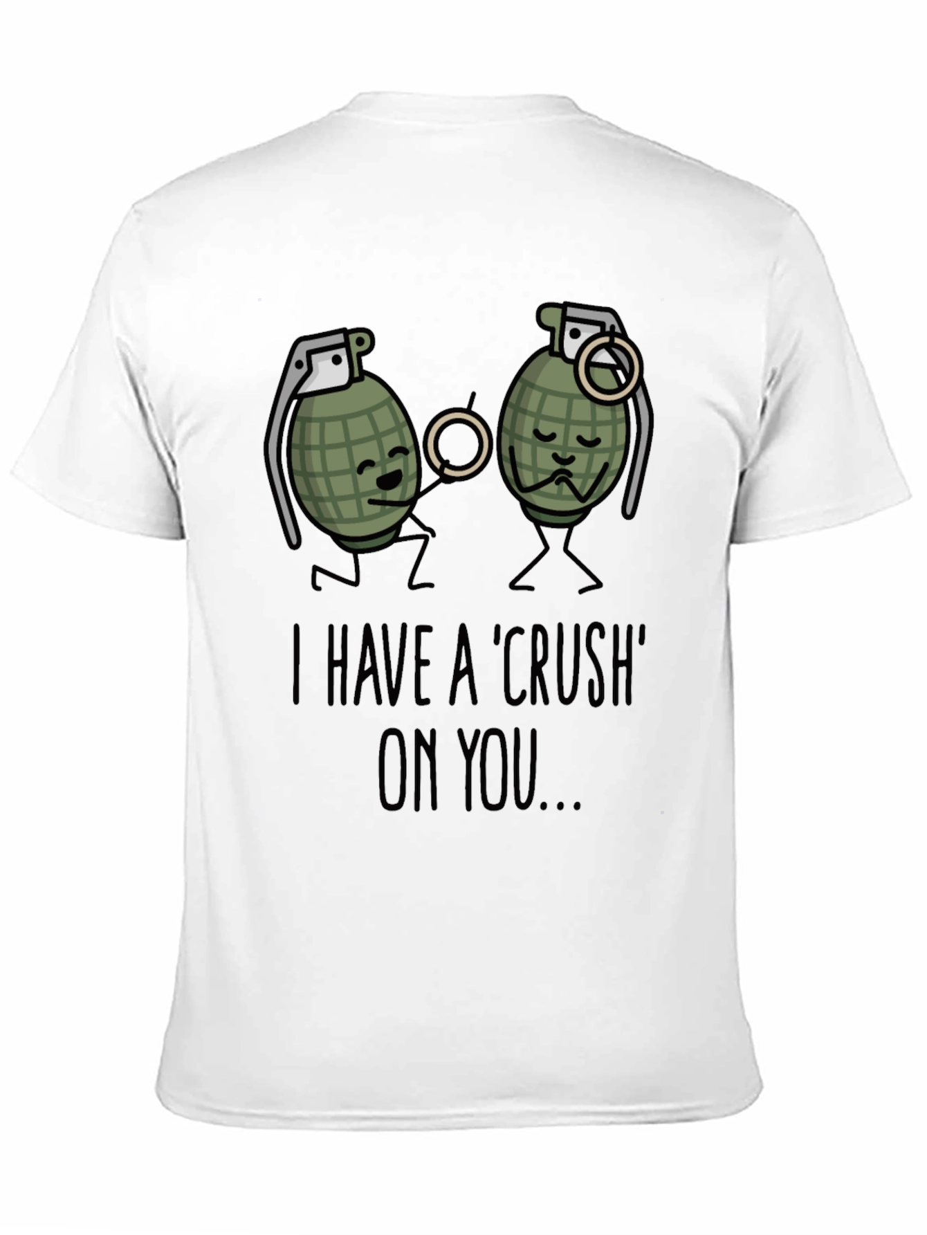Black I Have A Crush On You T-Shirt Funny Grenade view 11