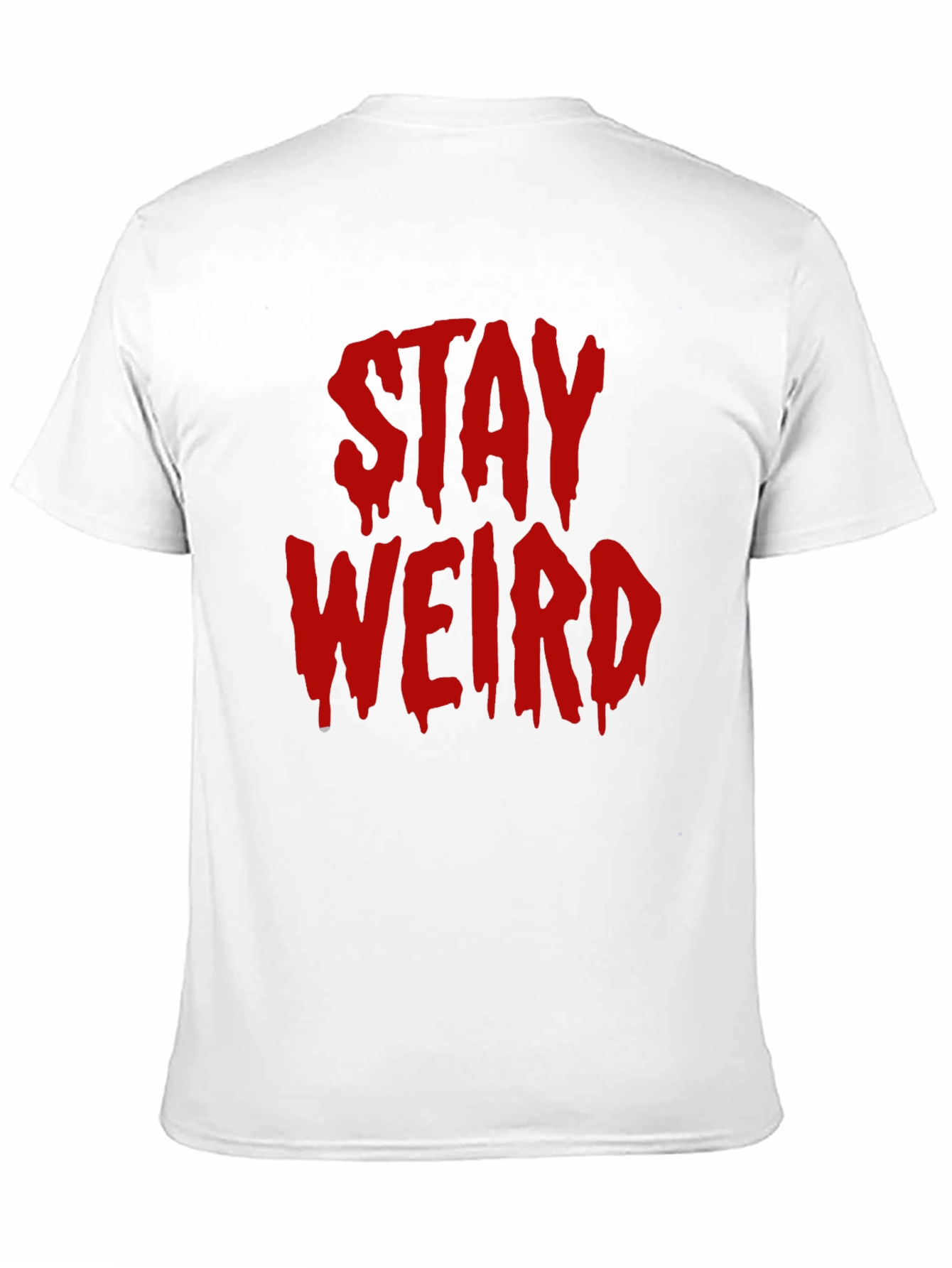 Black Stay Weird Graphic Tee - Black Cotton Blend view 11