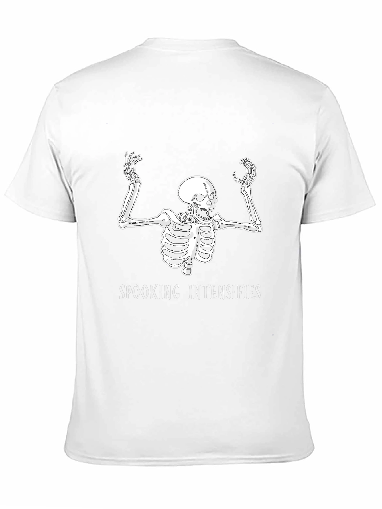 Black Spooking Intensifies Skeleton Graphic T-Shirt view 11