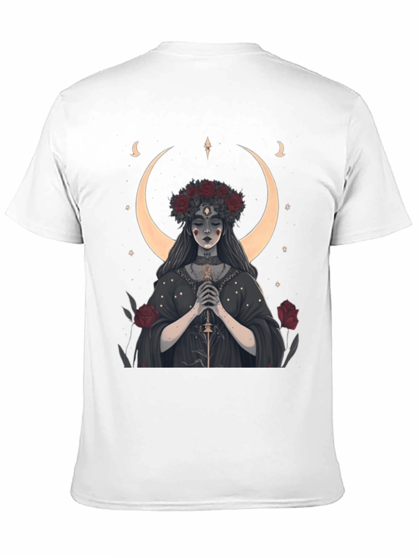Black Mystic Moon Goddess Graphic Tee view 11