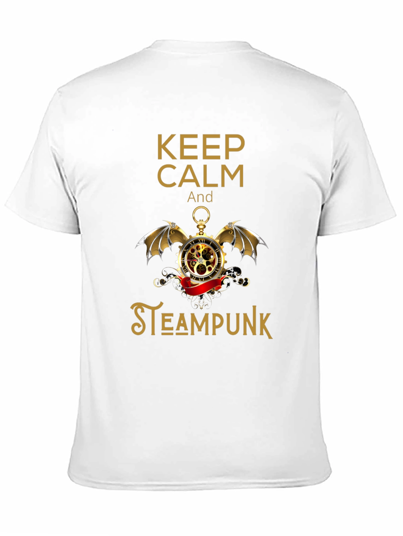 Black Steampunk T-Shirt - Keep Calm Style view 11