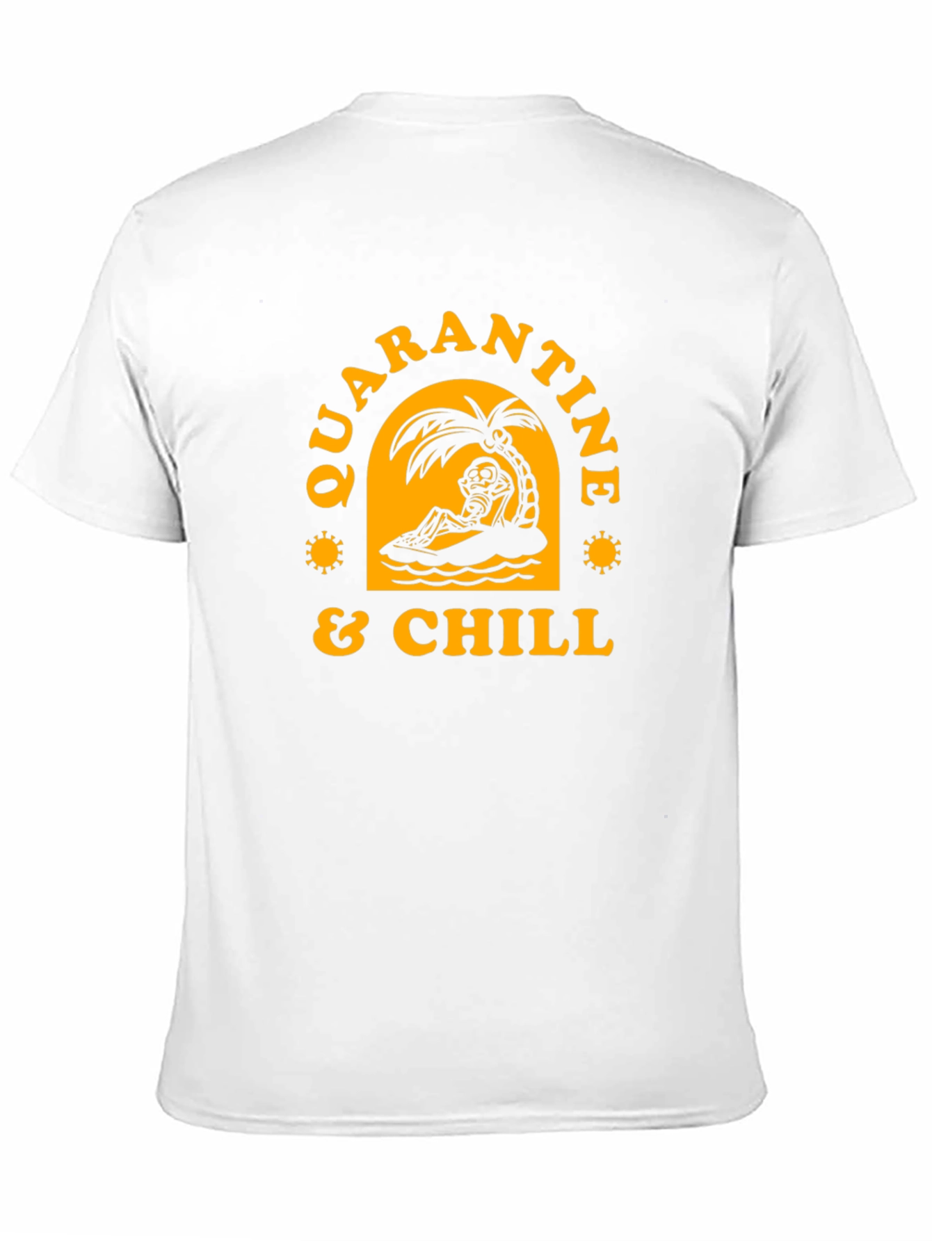 Black Quarantine & Chill Skeleton Graphic Tee view 11